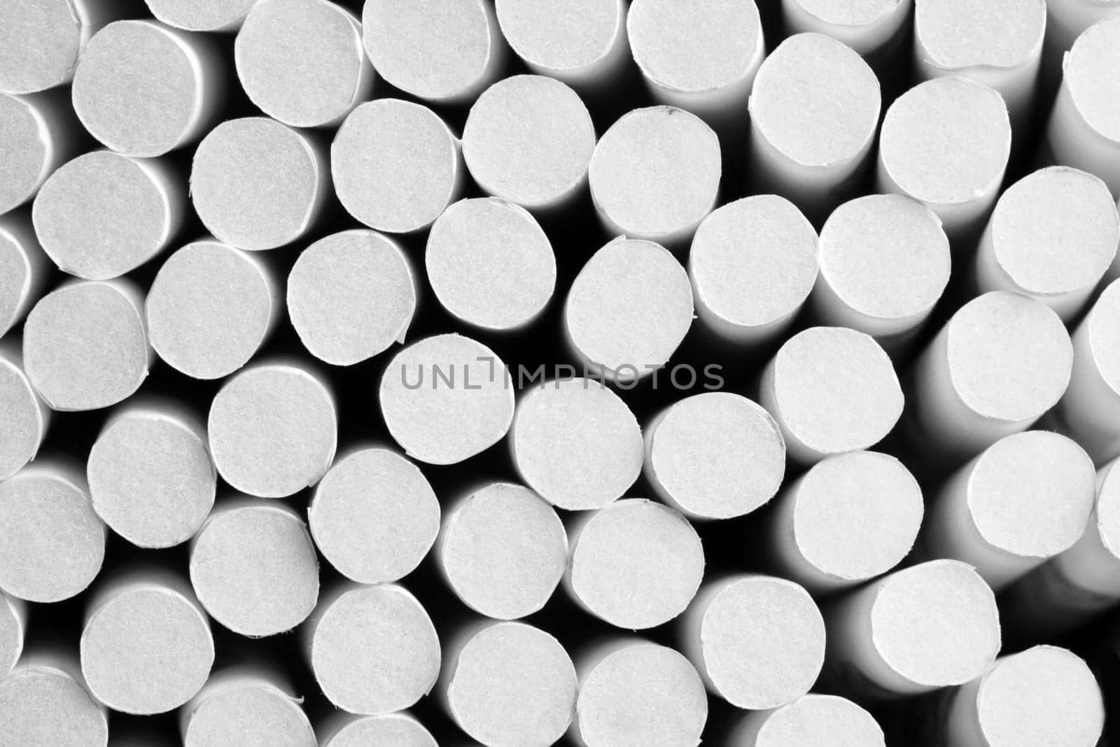 Filters of cigarettes close up