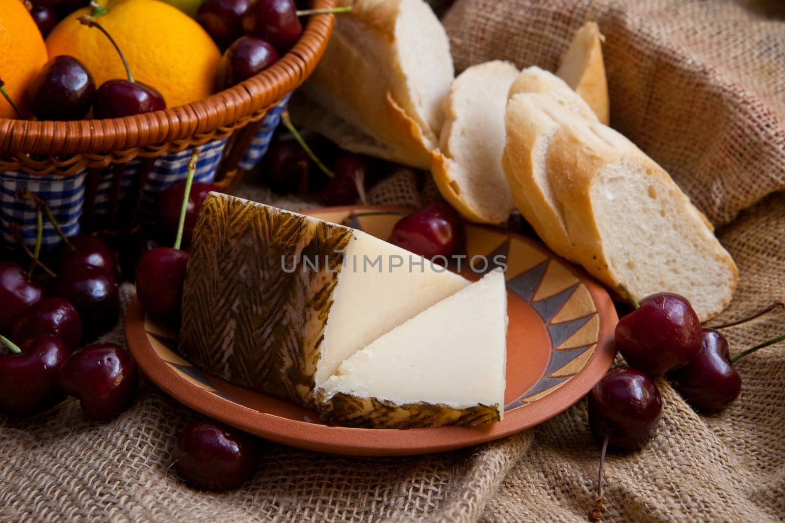 An assortment of fresh mixed fruits in a basket