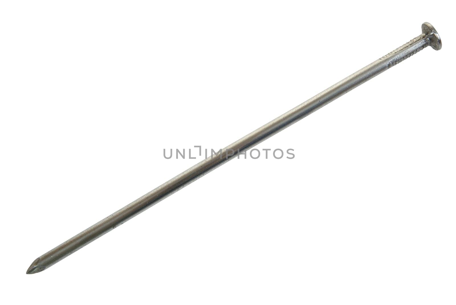 one big nail isolated on white background