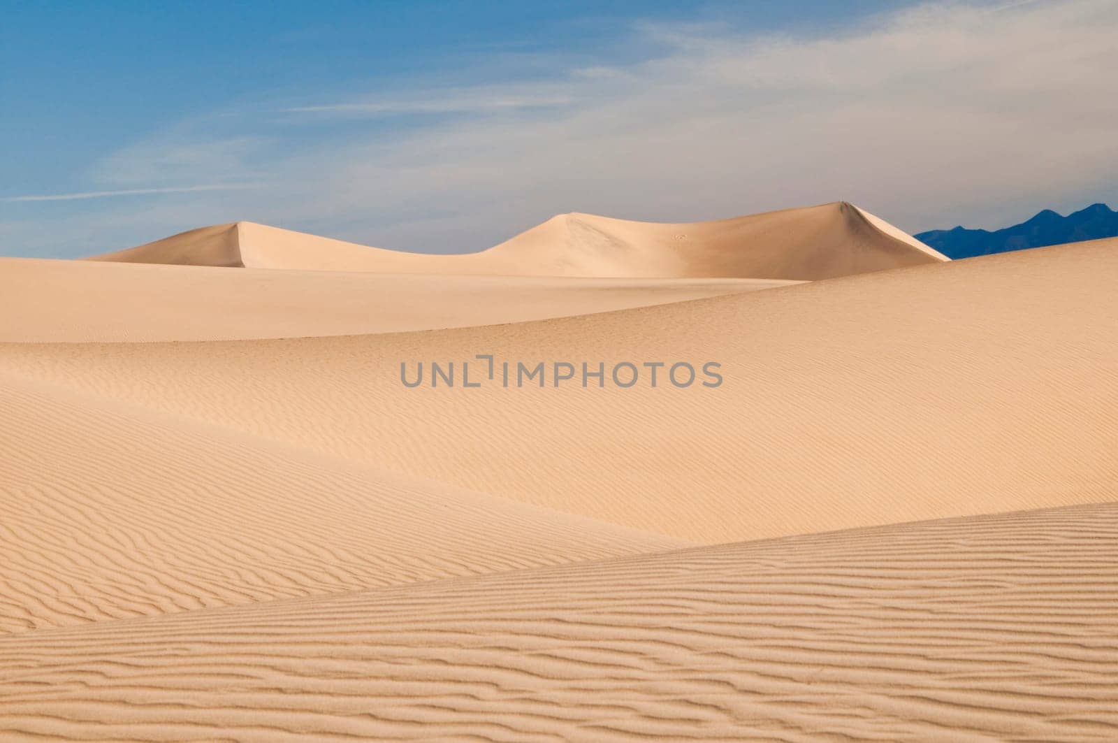 smooth sand dunes in Death Valley National Park, CA