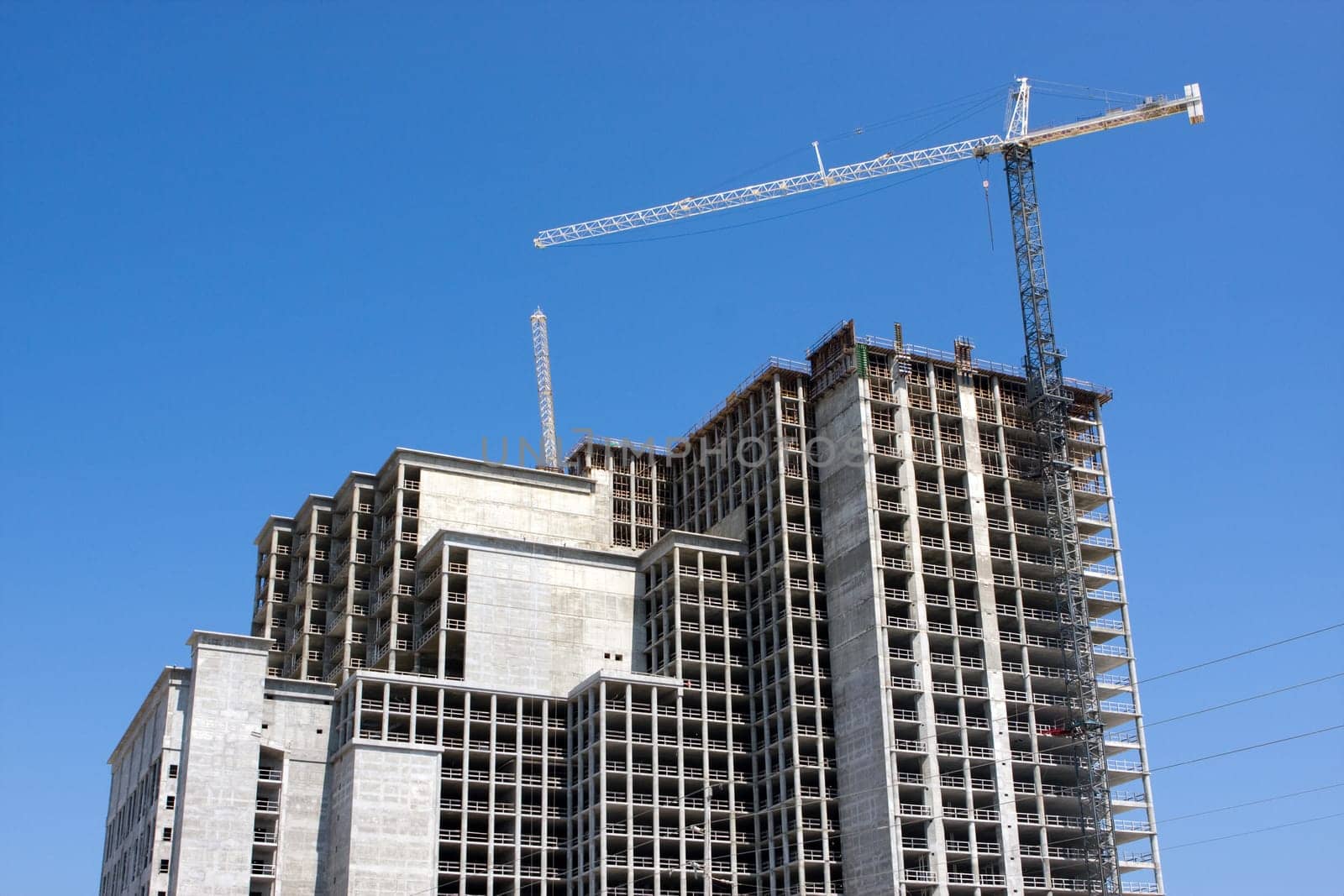 A luxury high rise condominium under construction on the coast of Alabama.