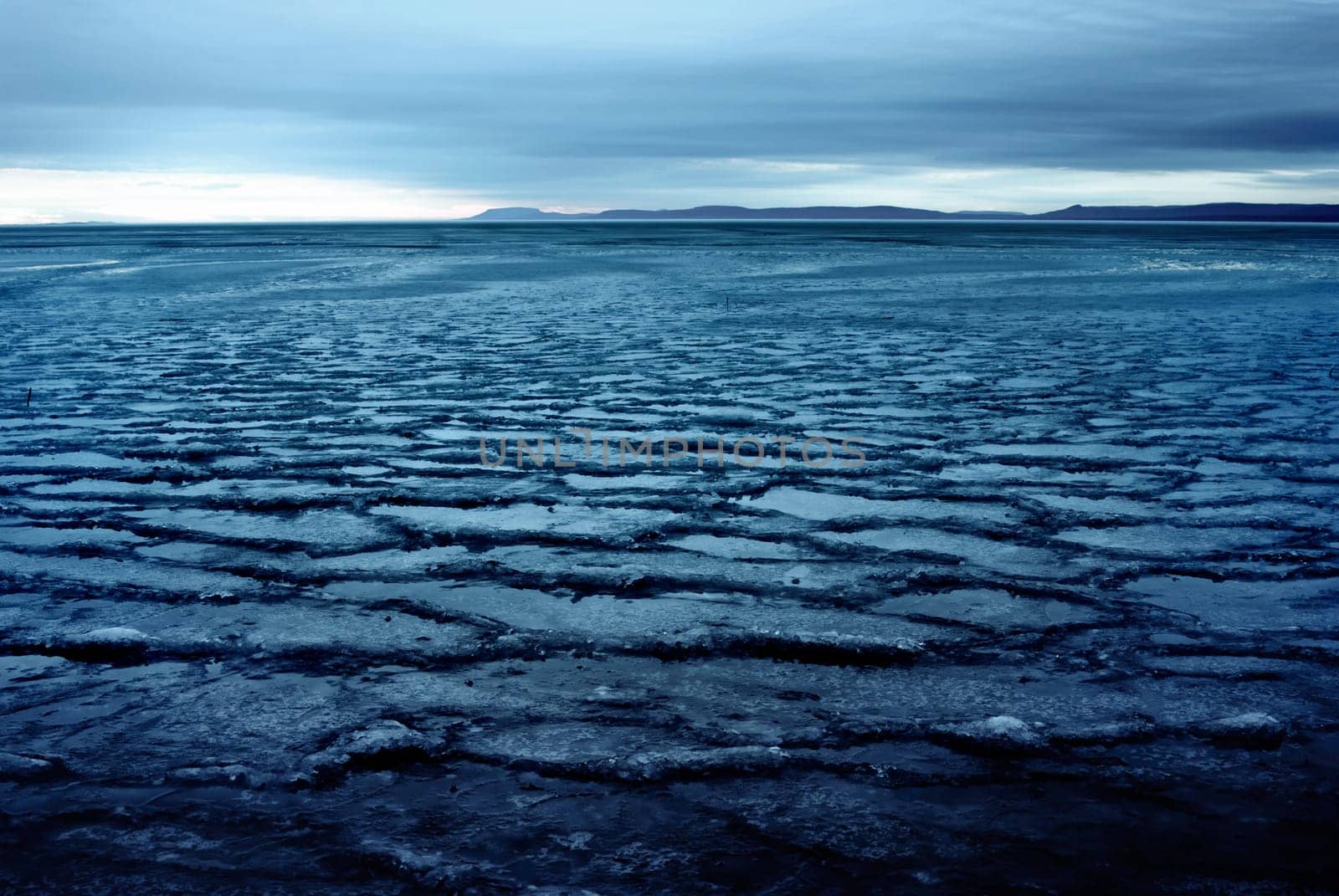 A winter landscape from Hungary, Lake Balaton.