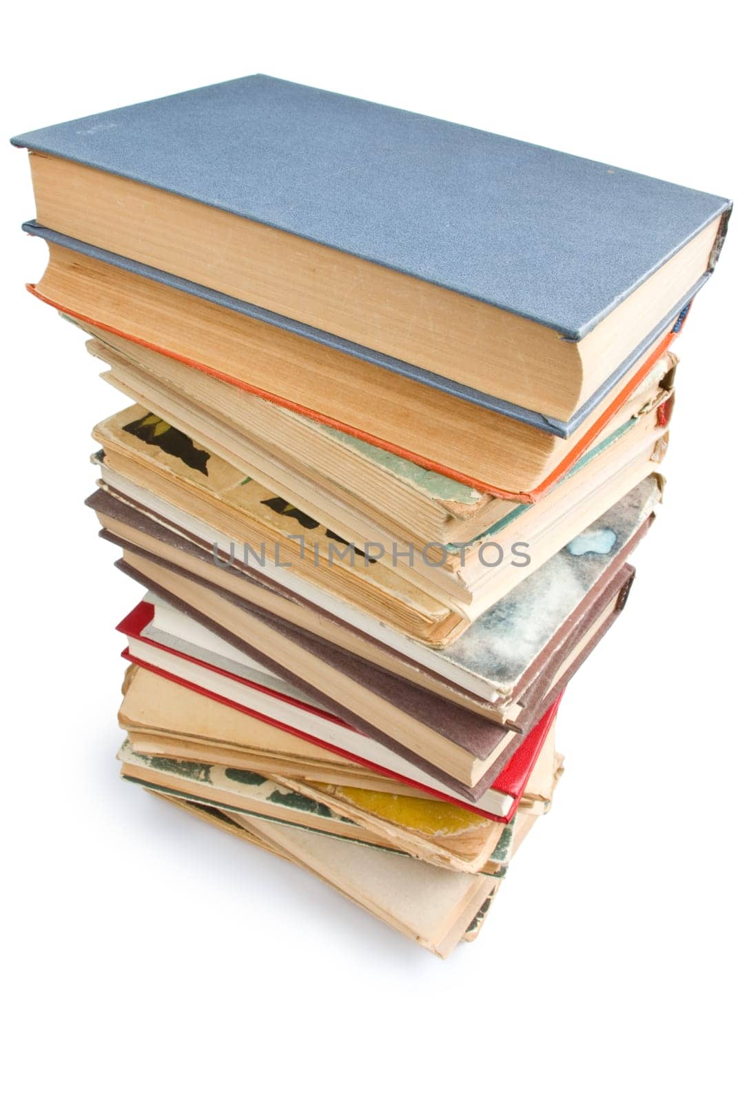 Books stack. Isolated on white background.