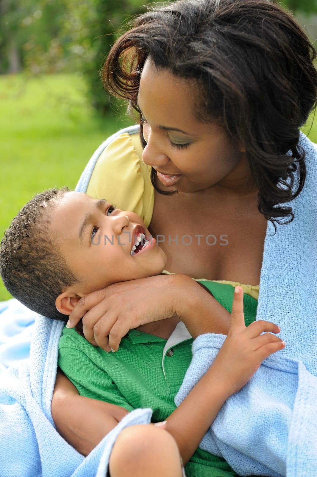 Mother and Child spending time in a park