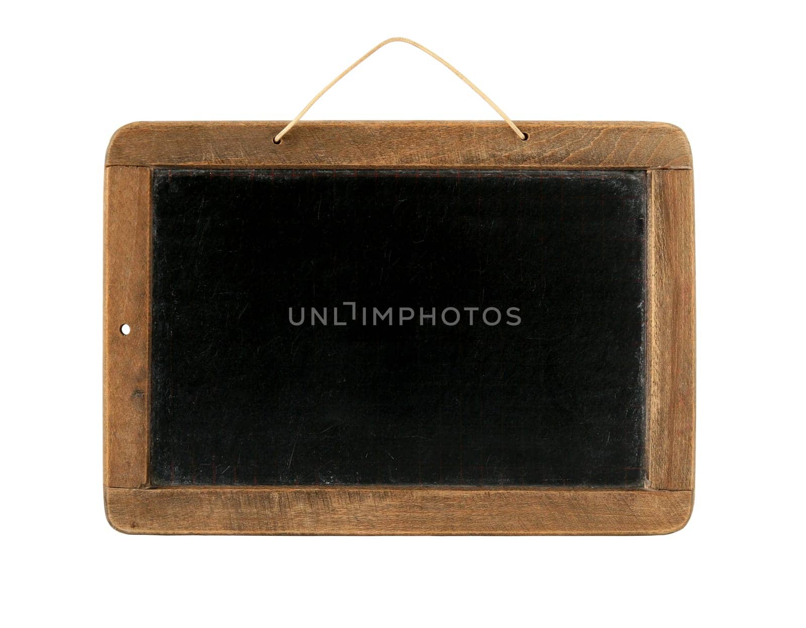 Old Time Slate Writing Tablet isolated on white