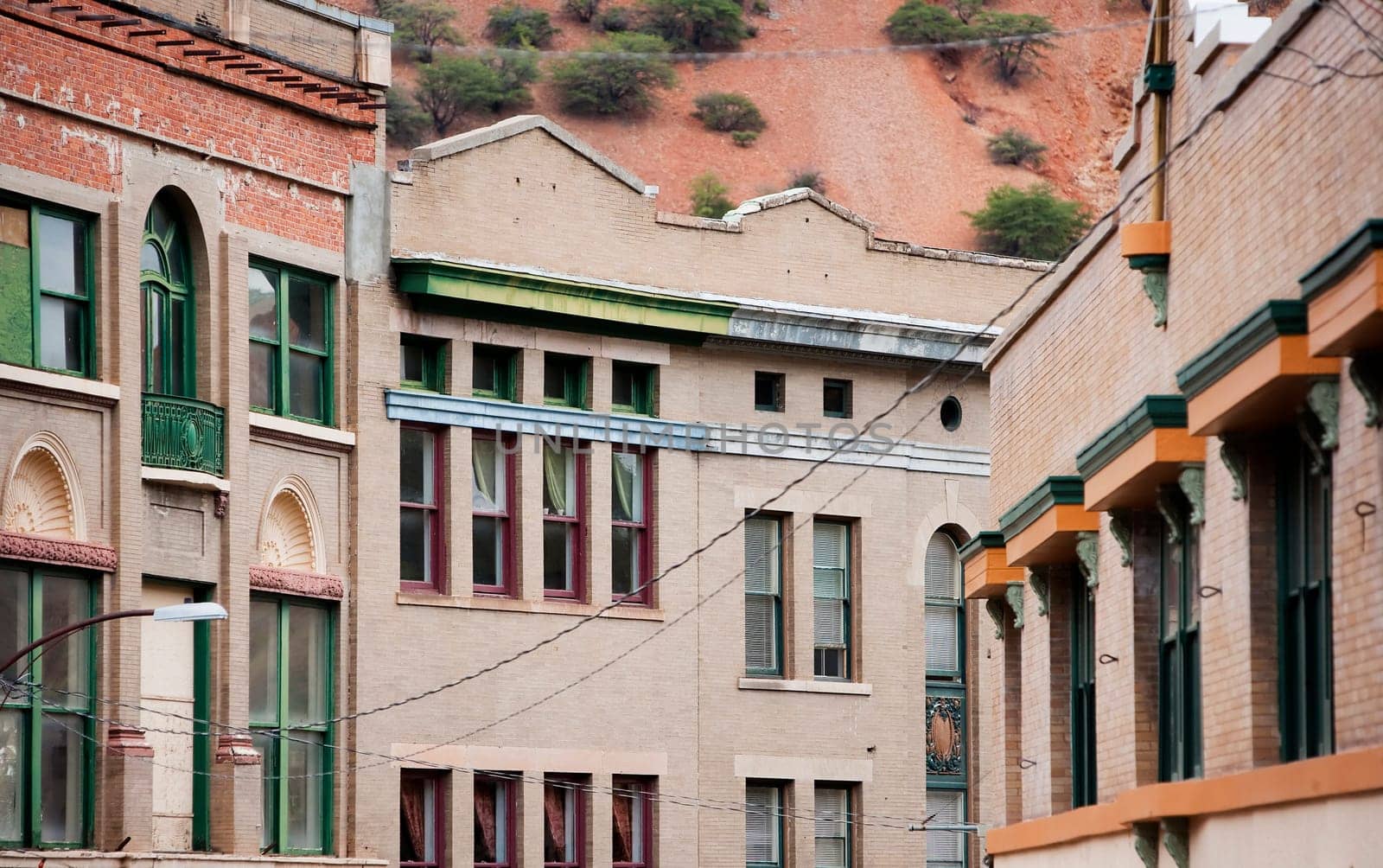1800s buildings in Bisbee Arizona mining town