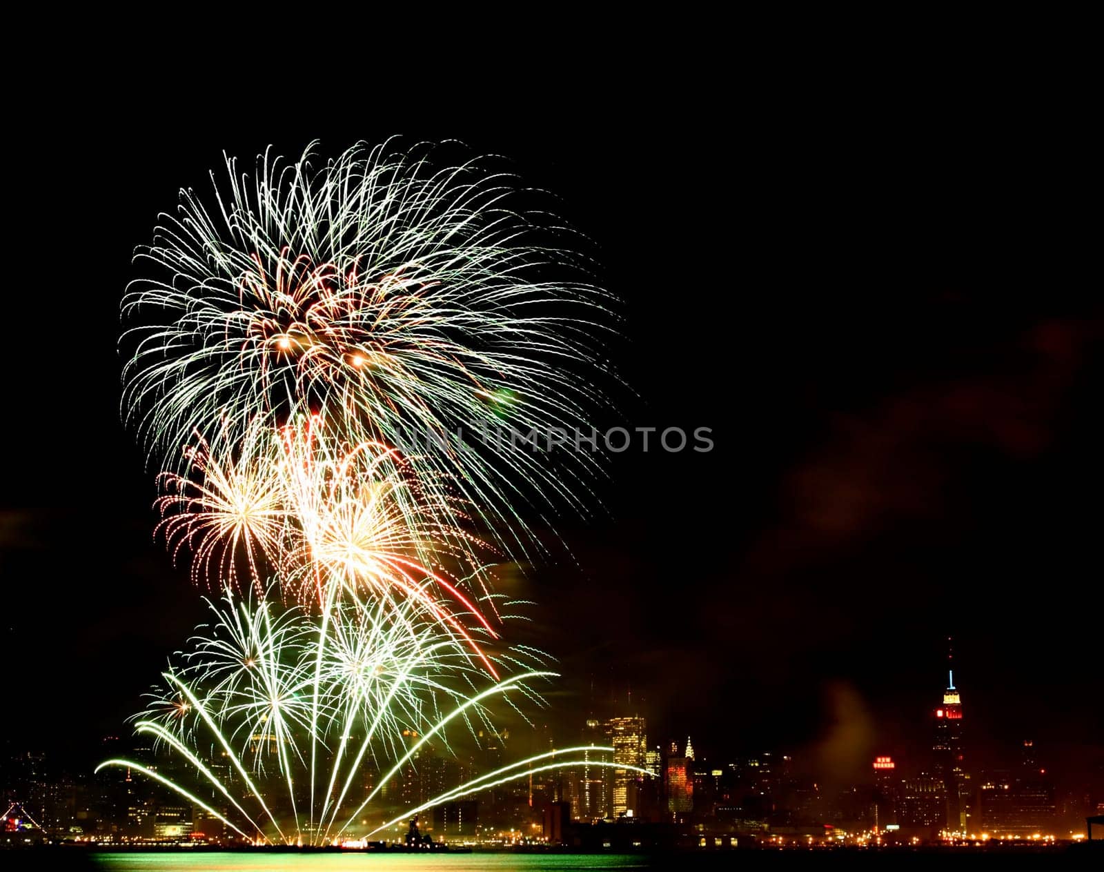 The 4th of July fireworks over the Hudson River