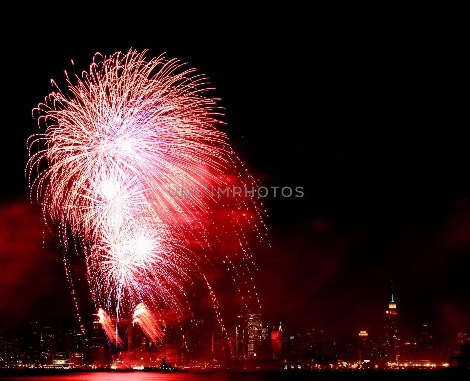 The 4th of July fireworks over the Hudson River