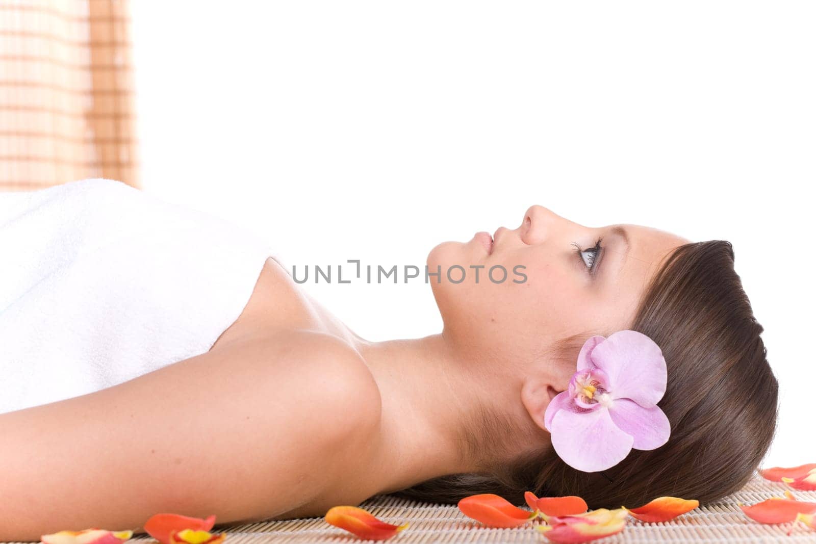 young woman relaxing in massage