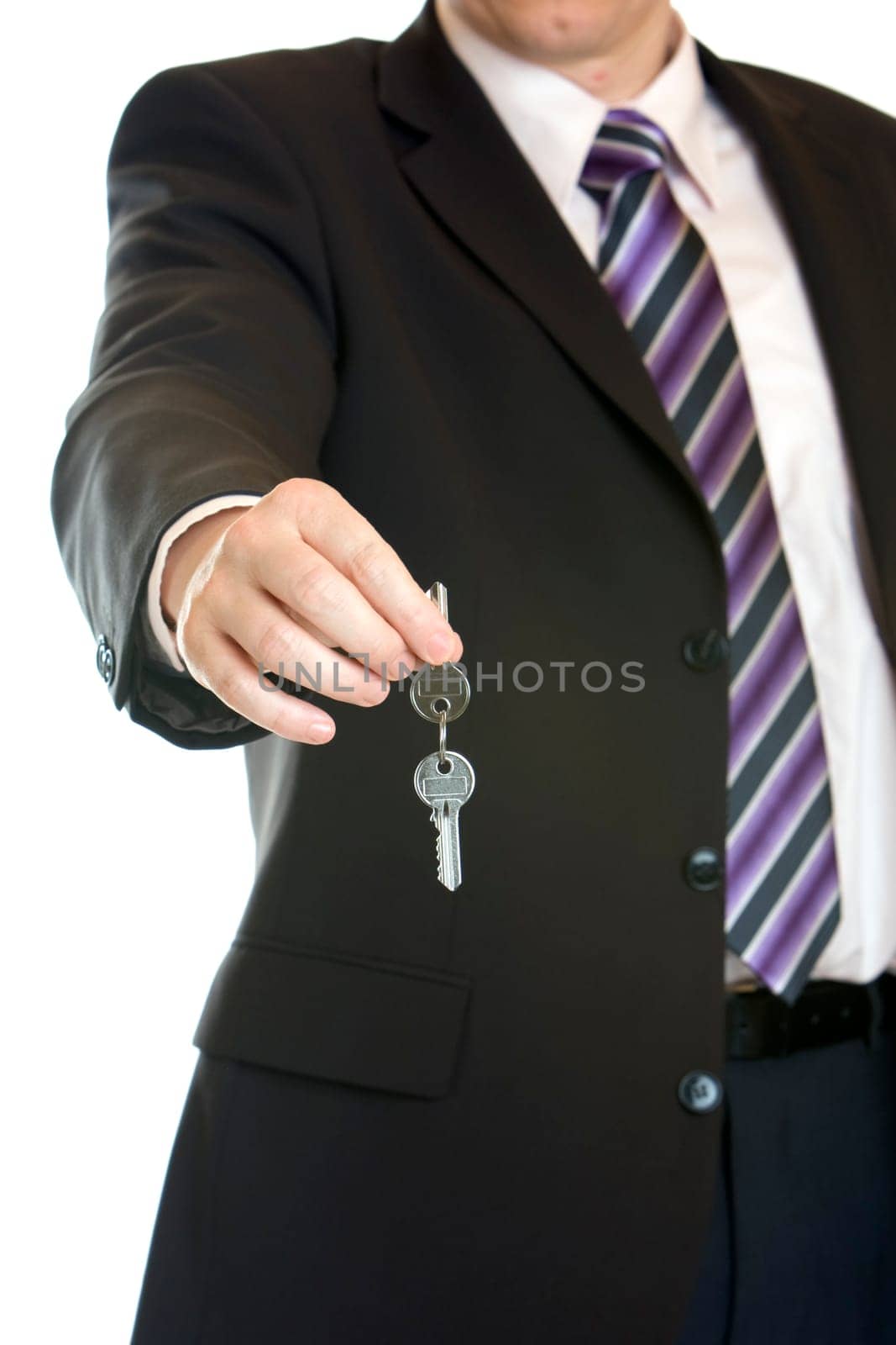 One businessman offers keys for handing over it