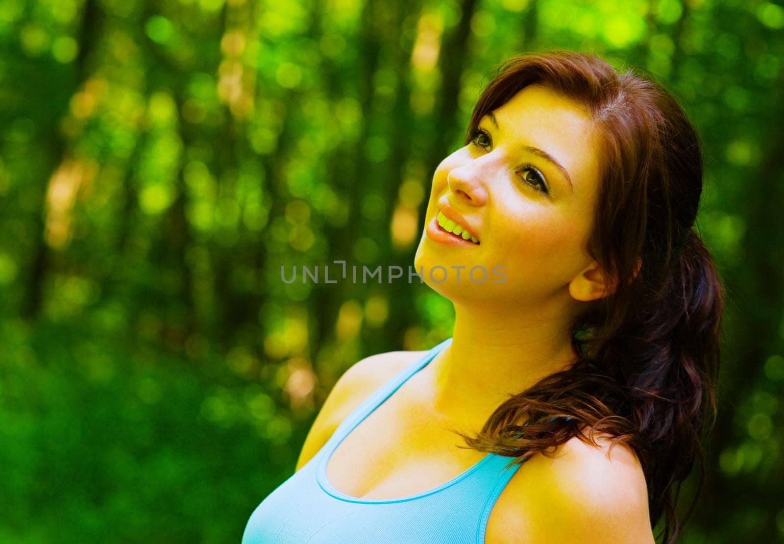 Young woman exercising, from a complete series of photos.