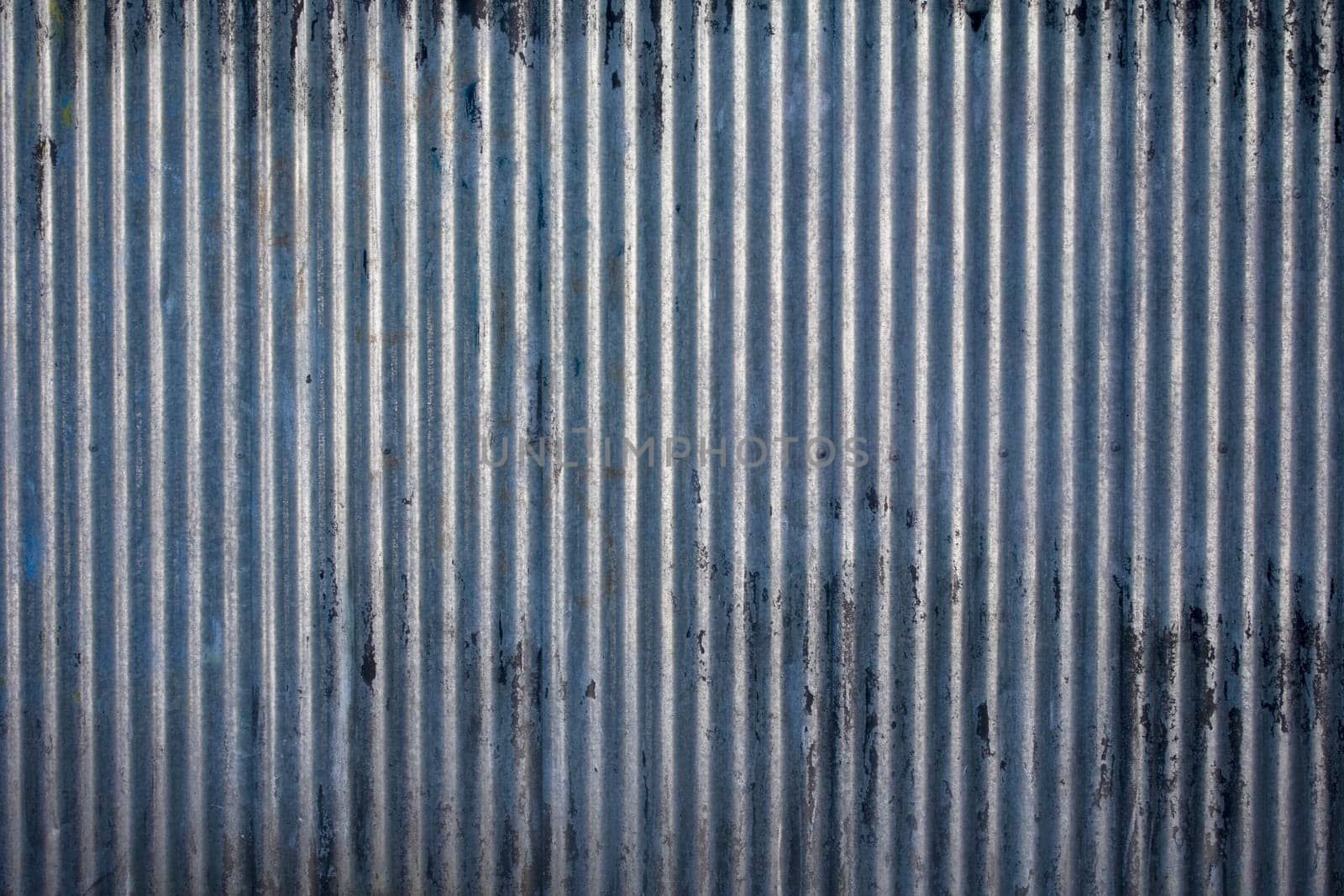 Weathered galvanized and corrugated sheet steel texture