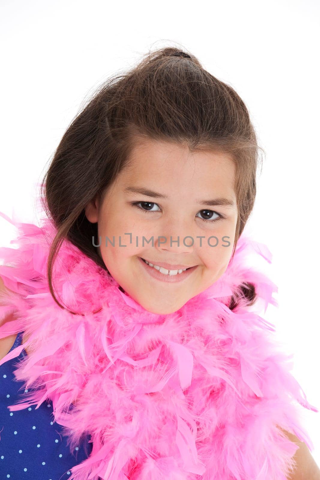 Portrait of a cute eight year old girl