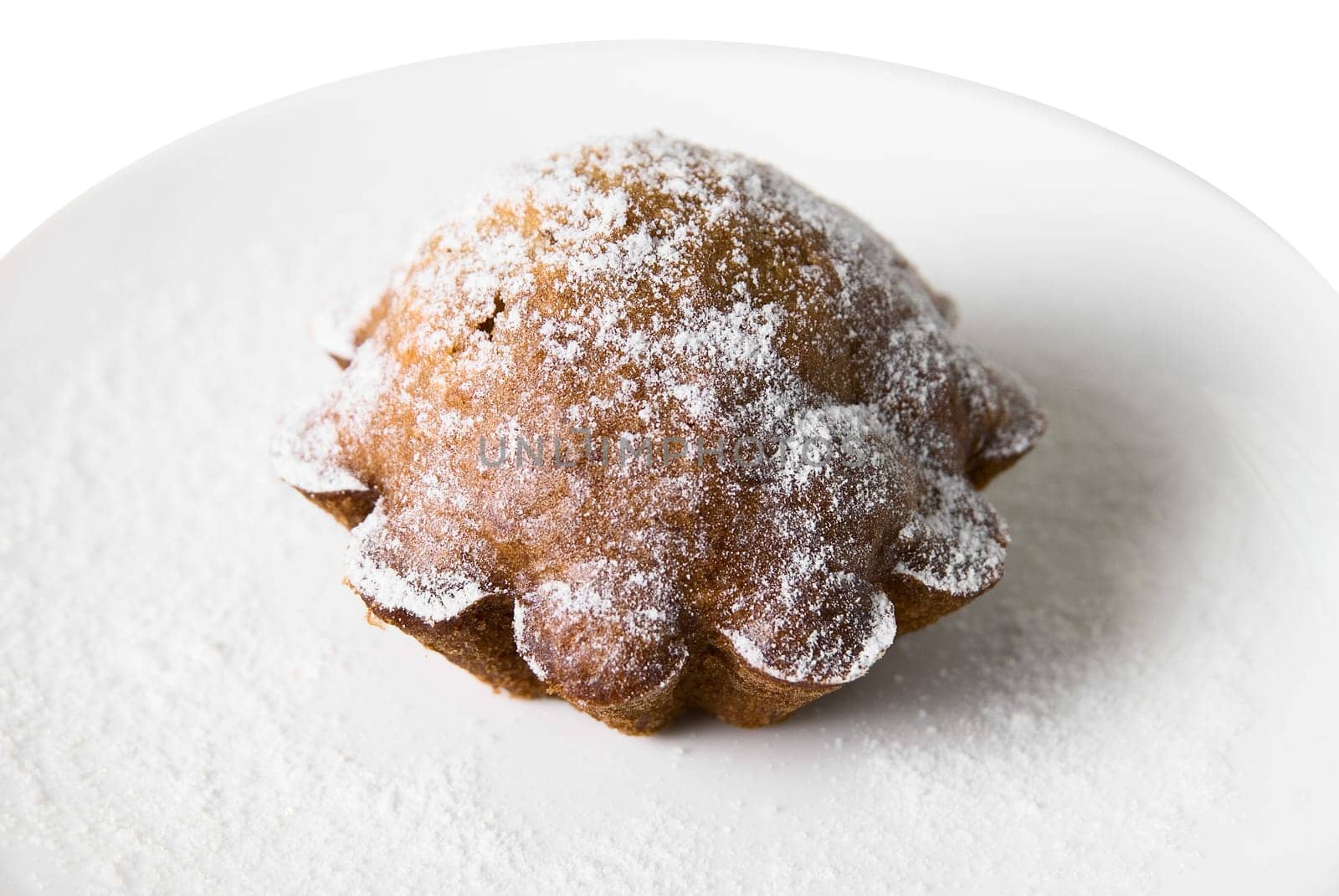 Cake  at plate on white background