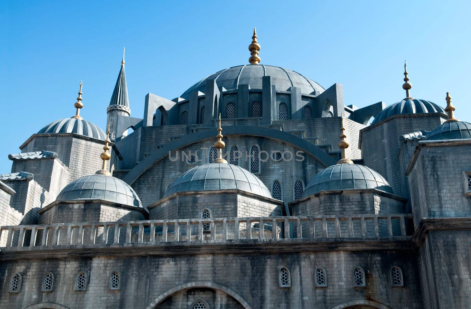 The Blue Mosque Exterior in Istanbul Turkey.