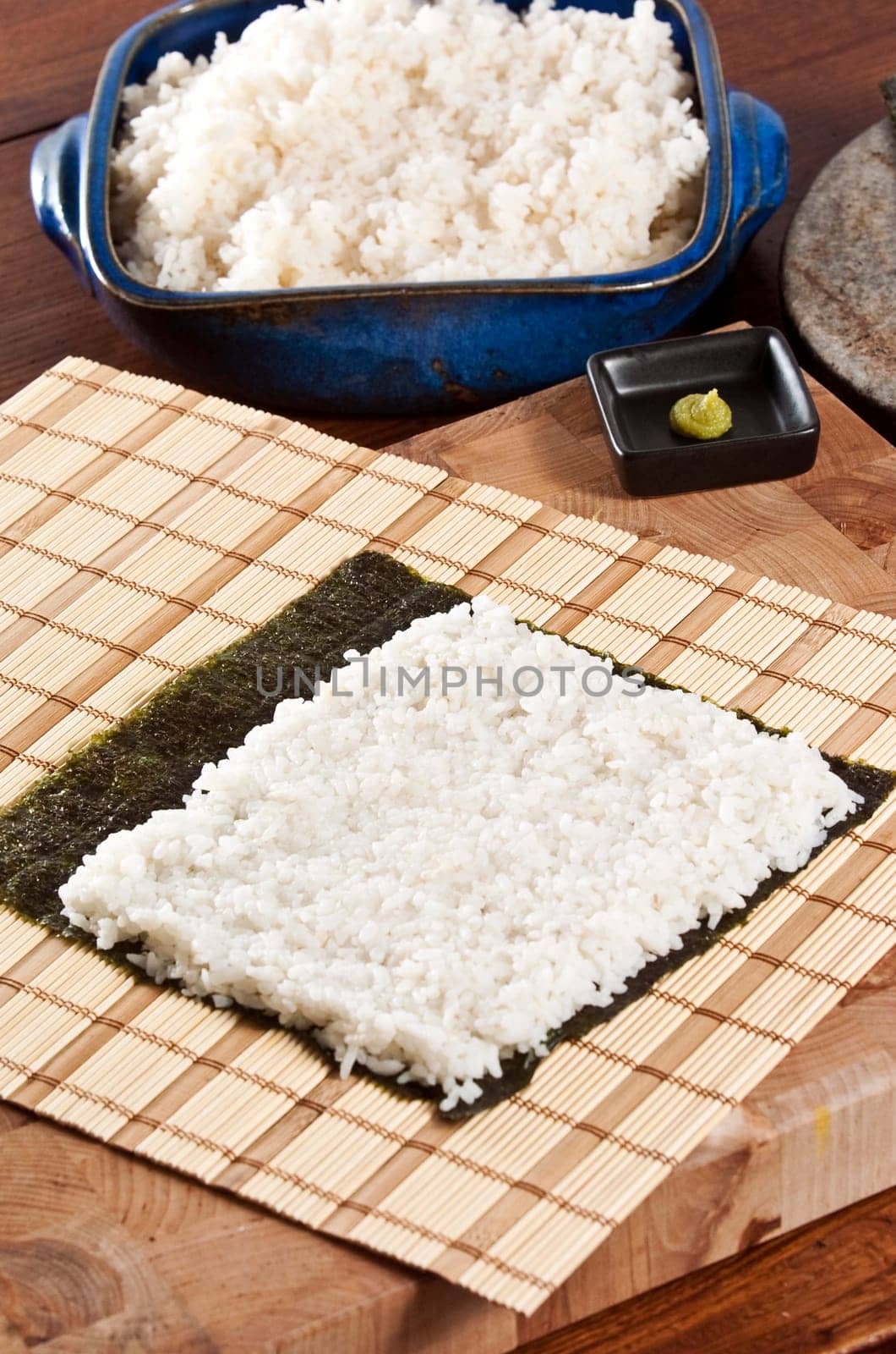 making of japanese sushi and sashimi