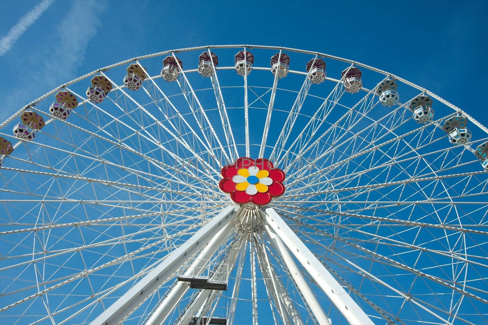 Big wheel in an amusement park