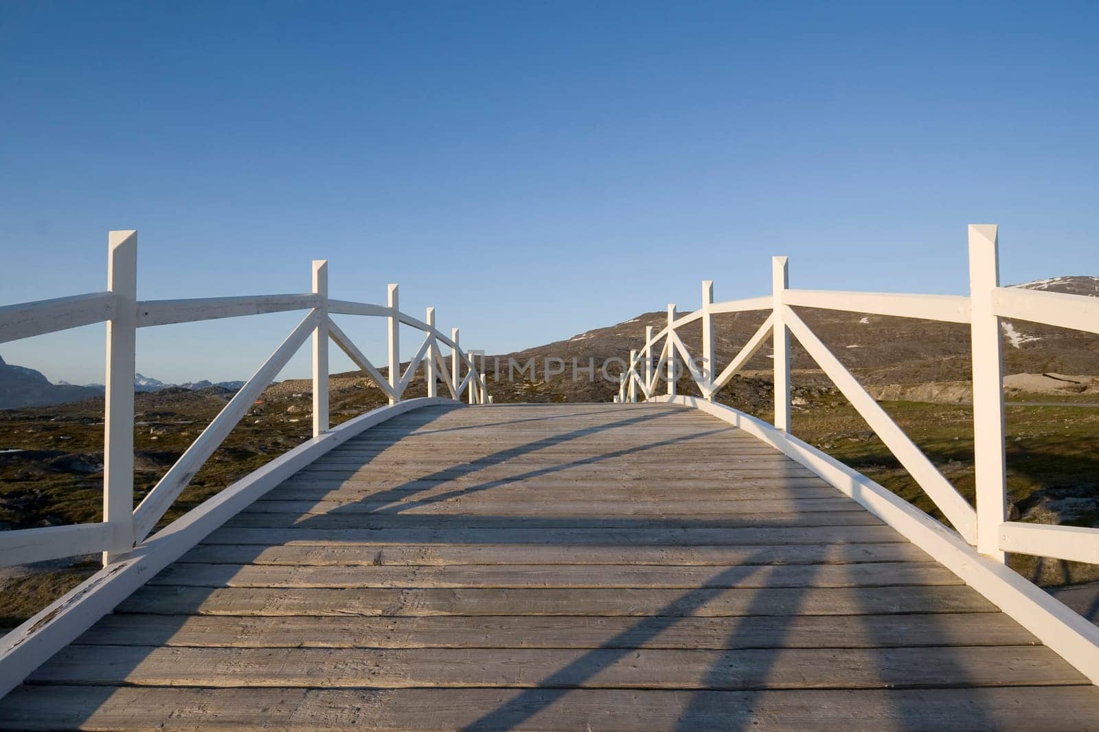 Bridge leading absolutely nowhere. Really a monument in Nuuk, Greenland.