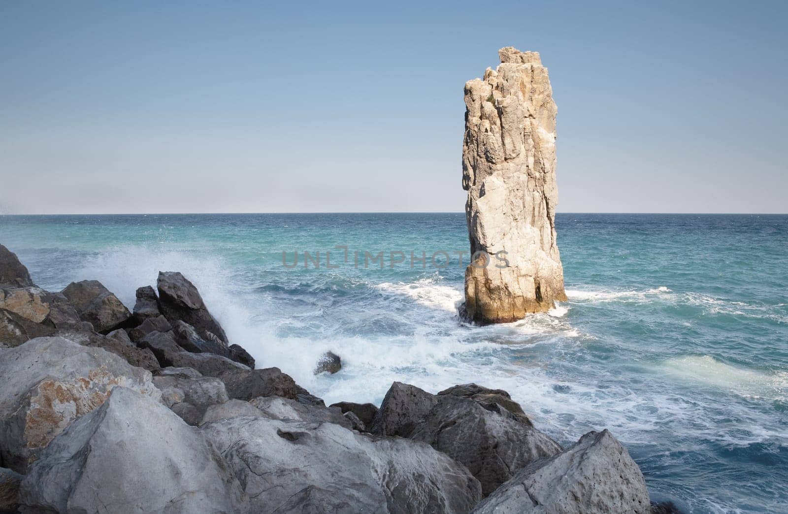 The rock in the Black sea (Crimea). The name of this rock - The Sail.