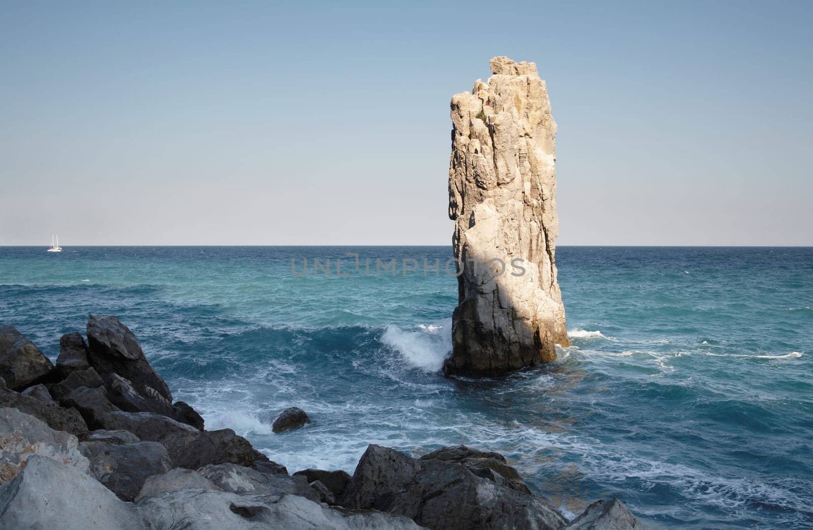 The rock in the Black sea (Crimea). The name of this rock - The Sail.