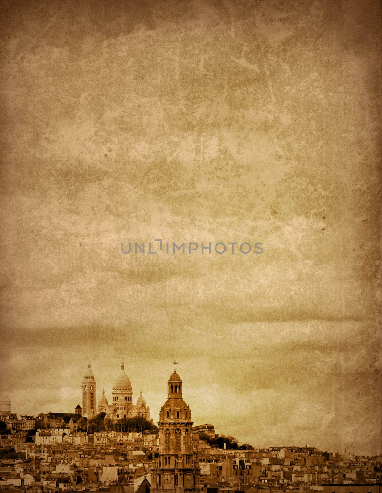 old-fashioned paris france -  with space for text or image