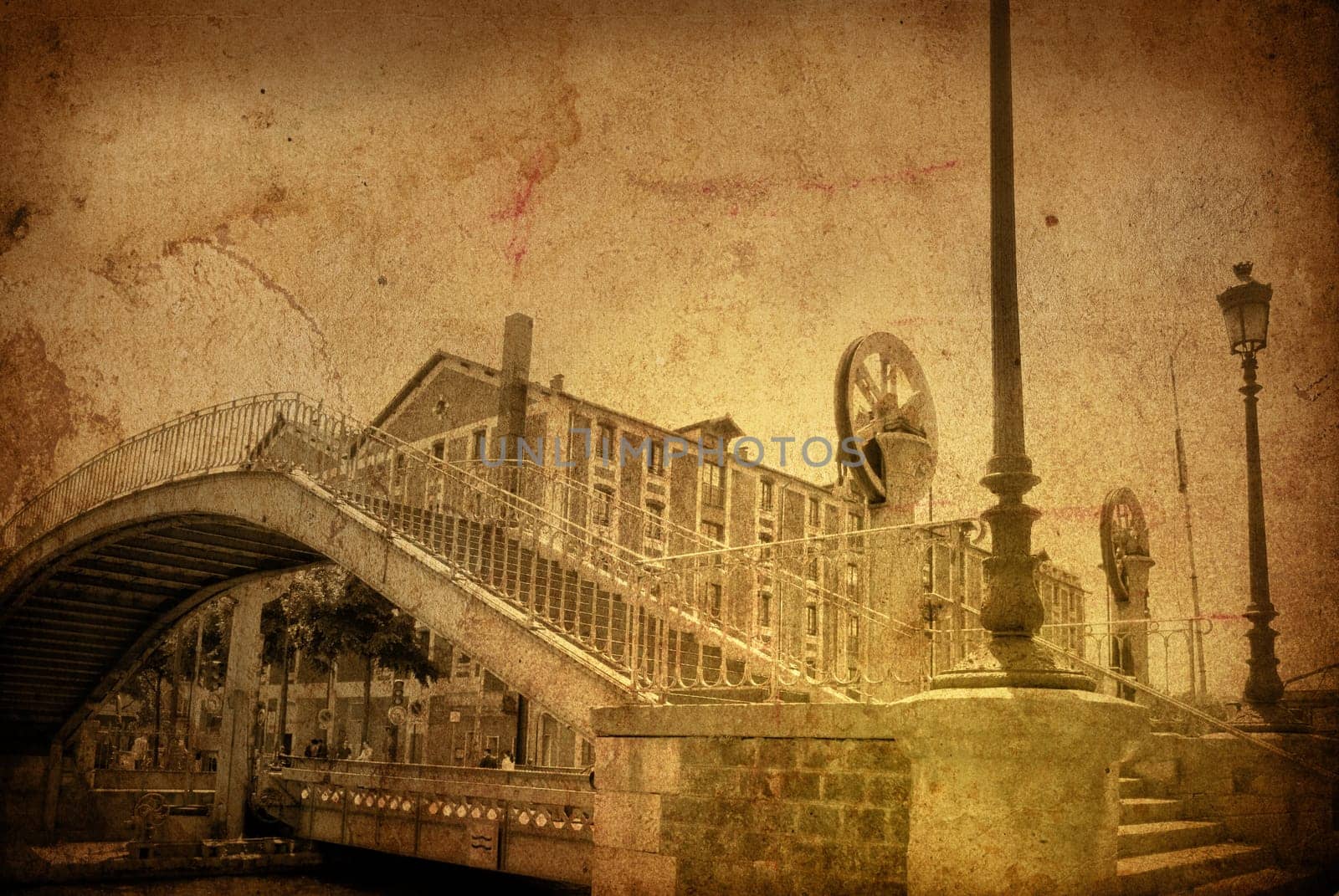 old-fashioned paris france -  with space for text or image