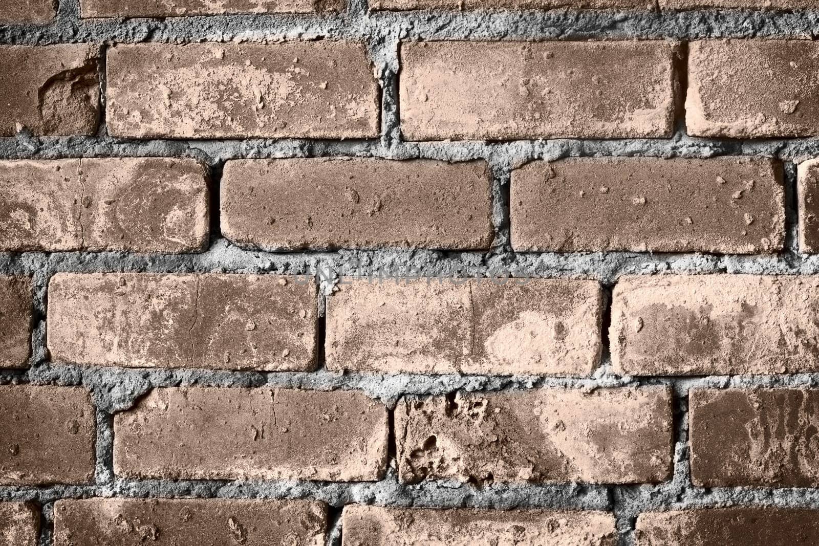 Brick wall of a building destroyed by time