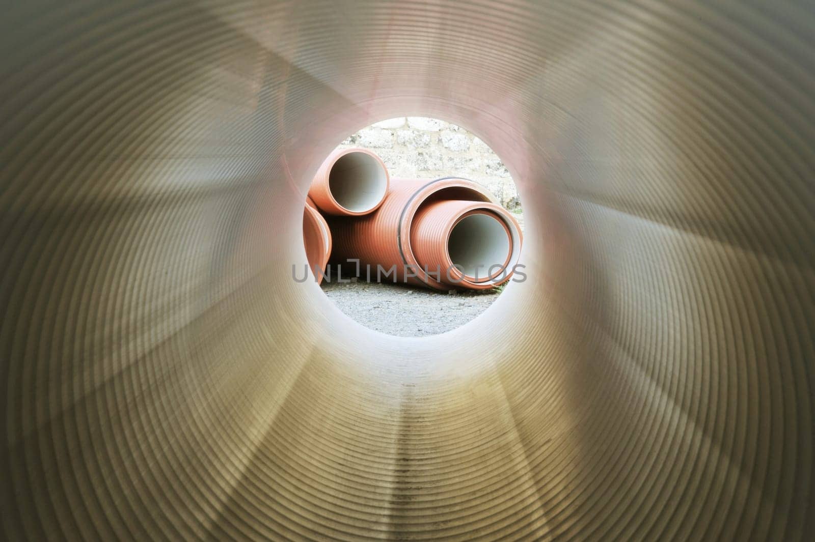 Inside of plumbing tube
