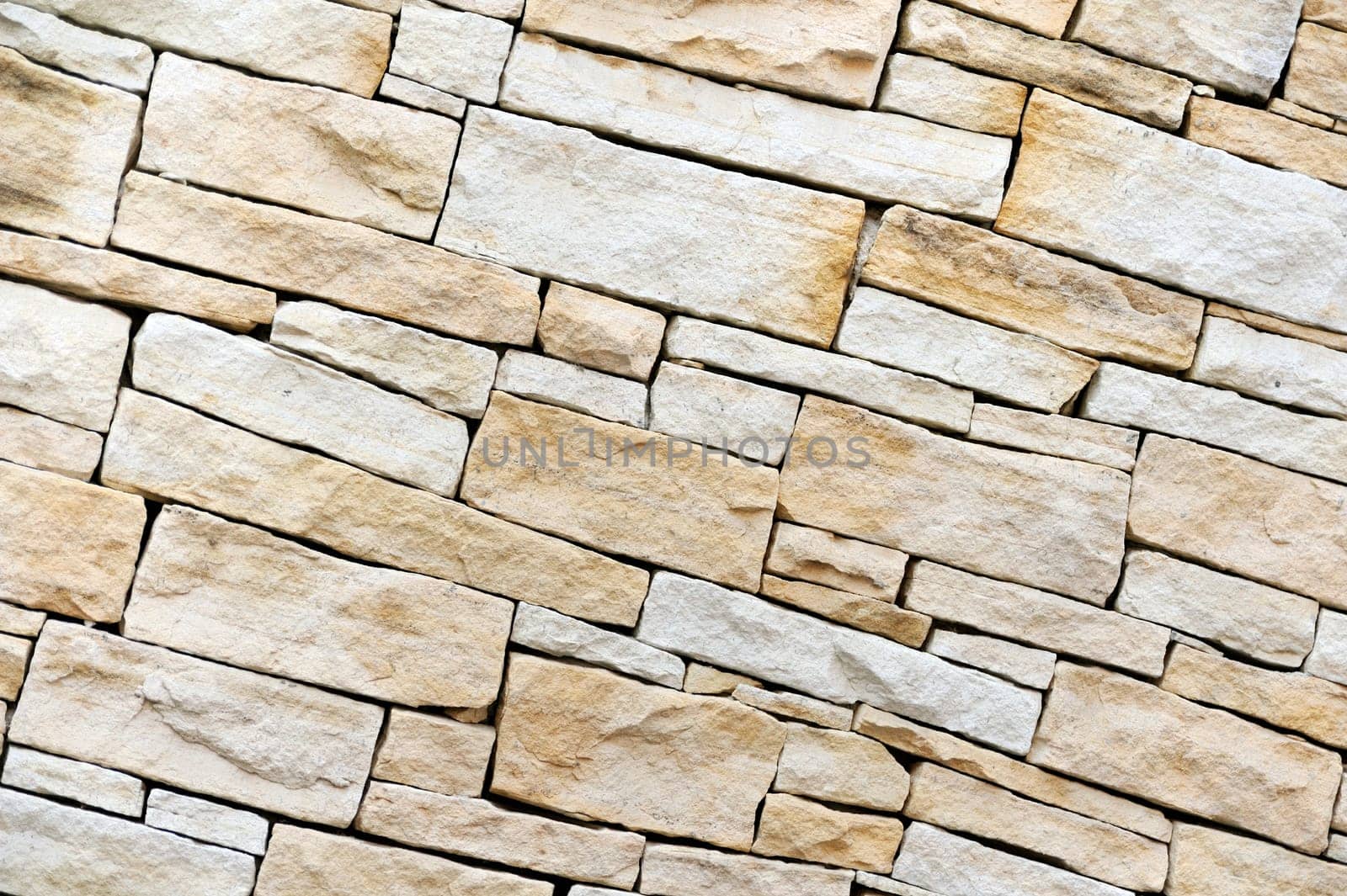 Wall made from sandstone bricks