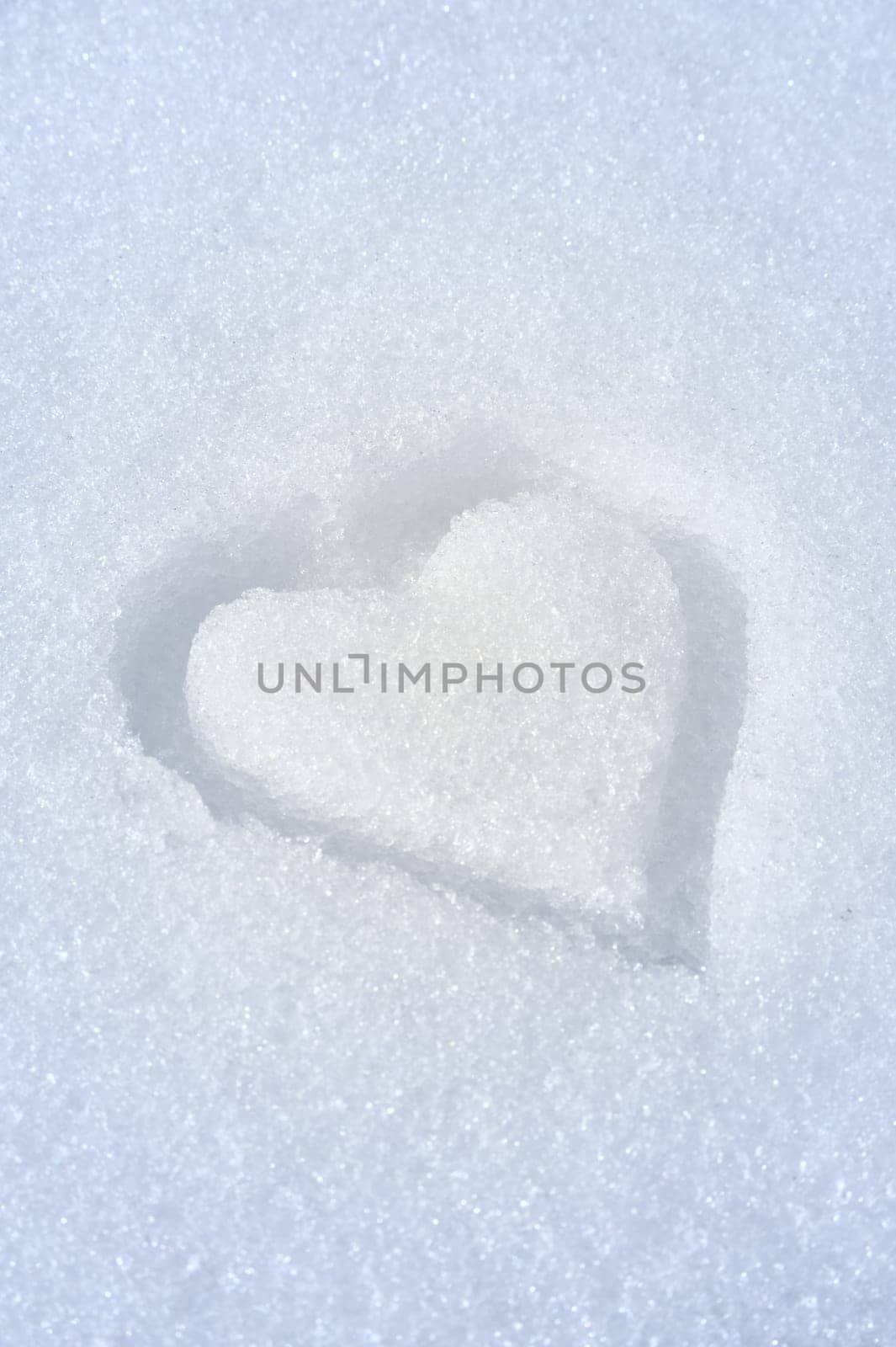 Heart on the snow