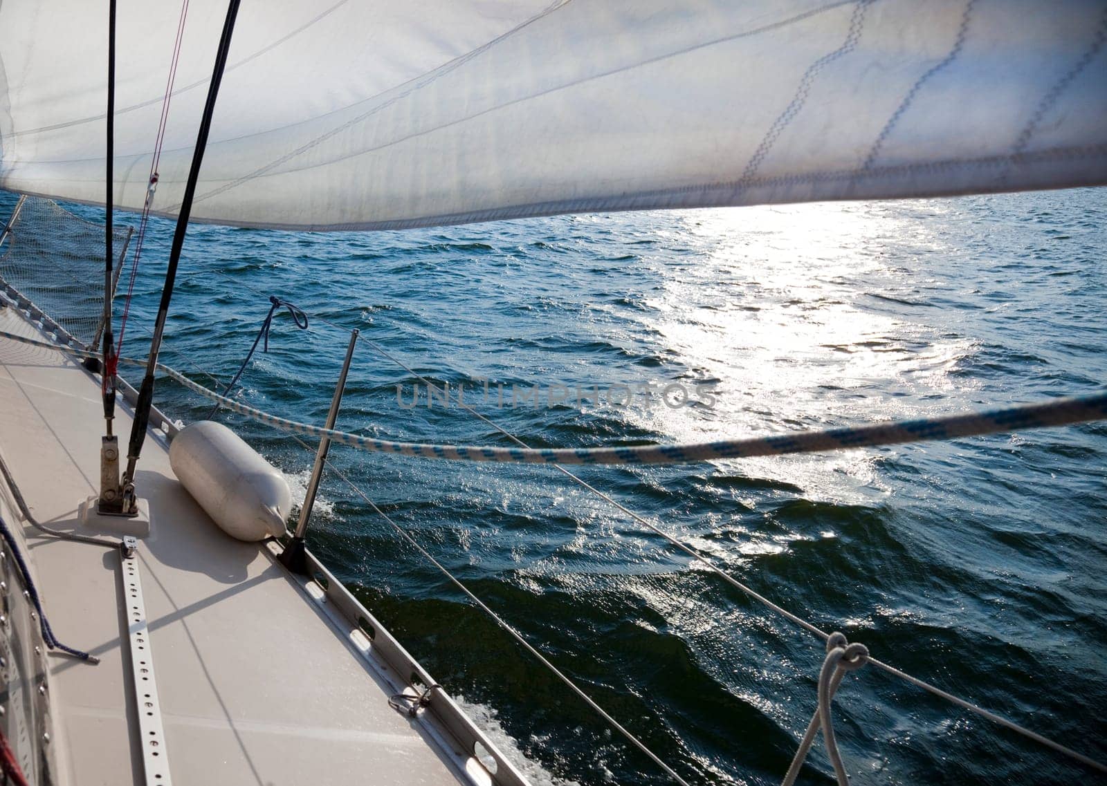 Sailing into the wind / sunlight / yachting
