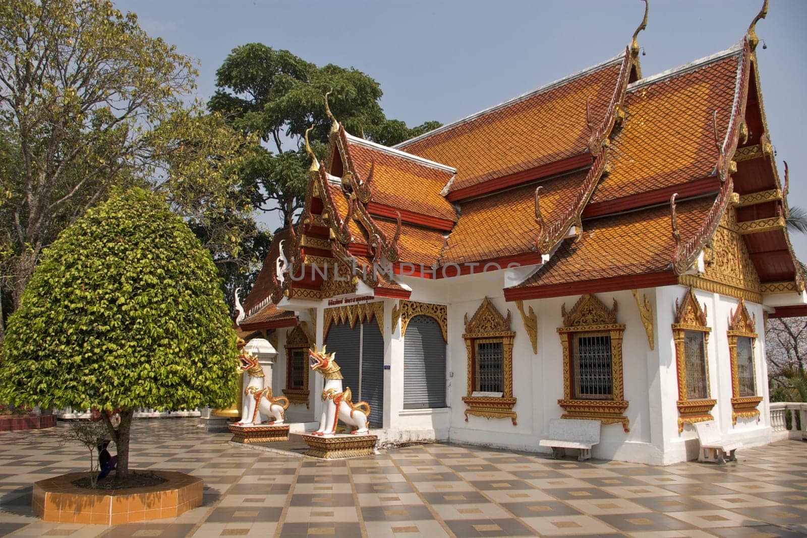 Oldest in Siam Mountain Monastery Wat Doi Sutep, Chiangmai, Thailand,  February of 2009