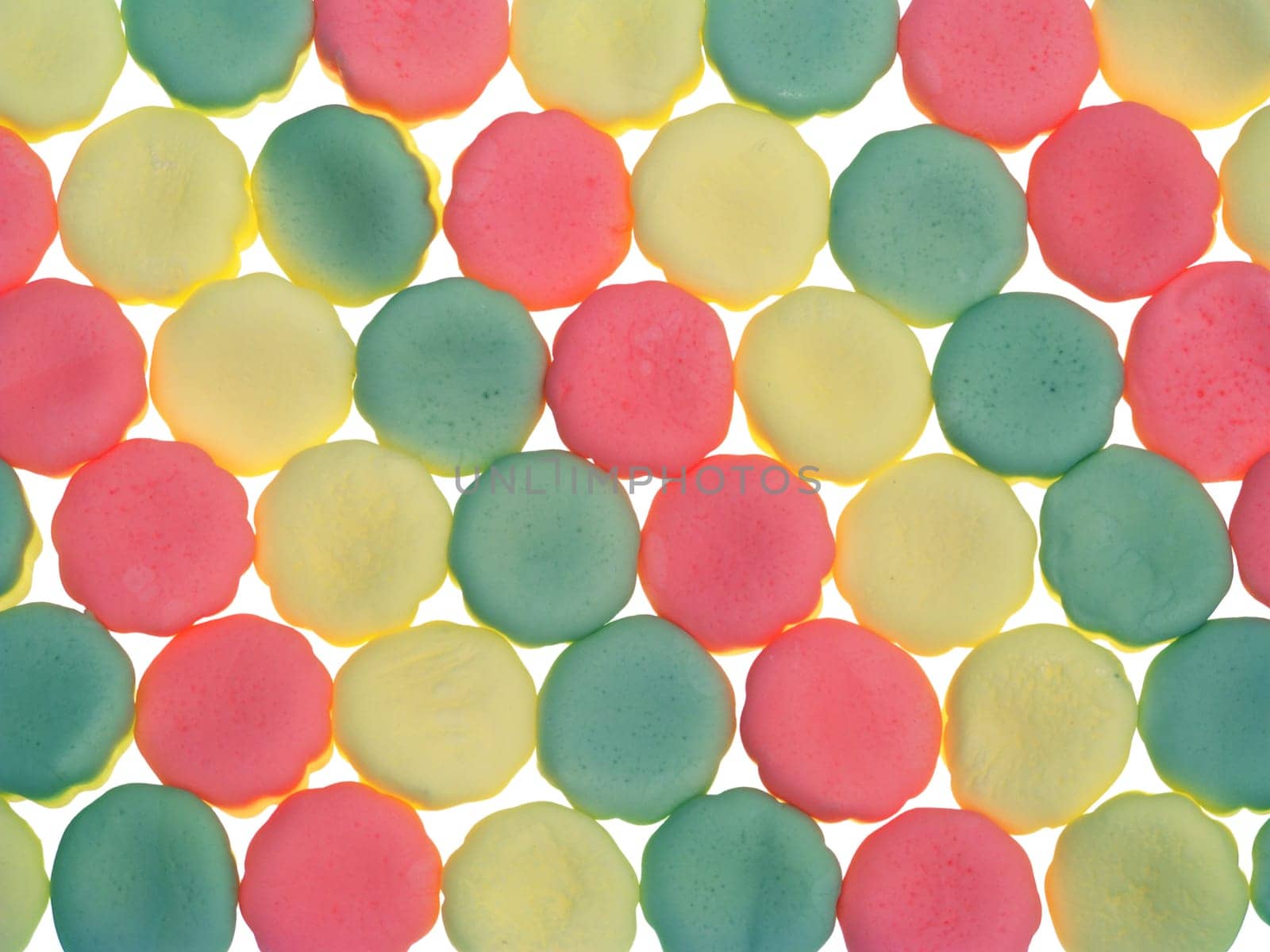 Colored marmalade: red, yellow, green, orange, pink