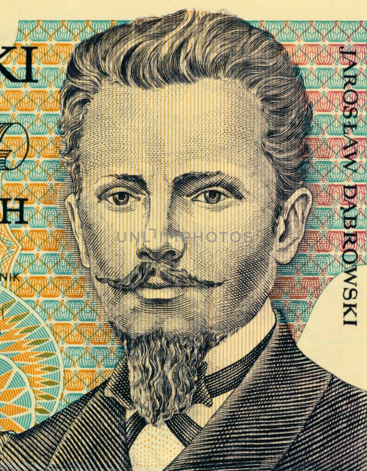 Jarostaw Dabrowski on 200 Zlotych 1988 Banknote from Poland. Revolutionary nationalist and general.