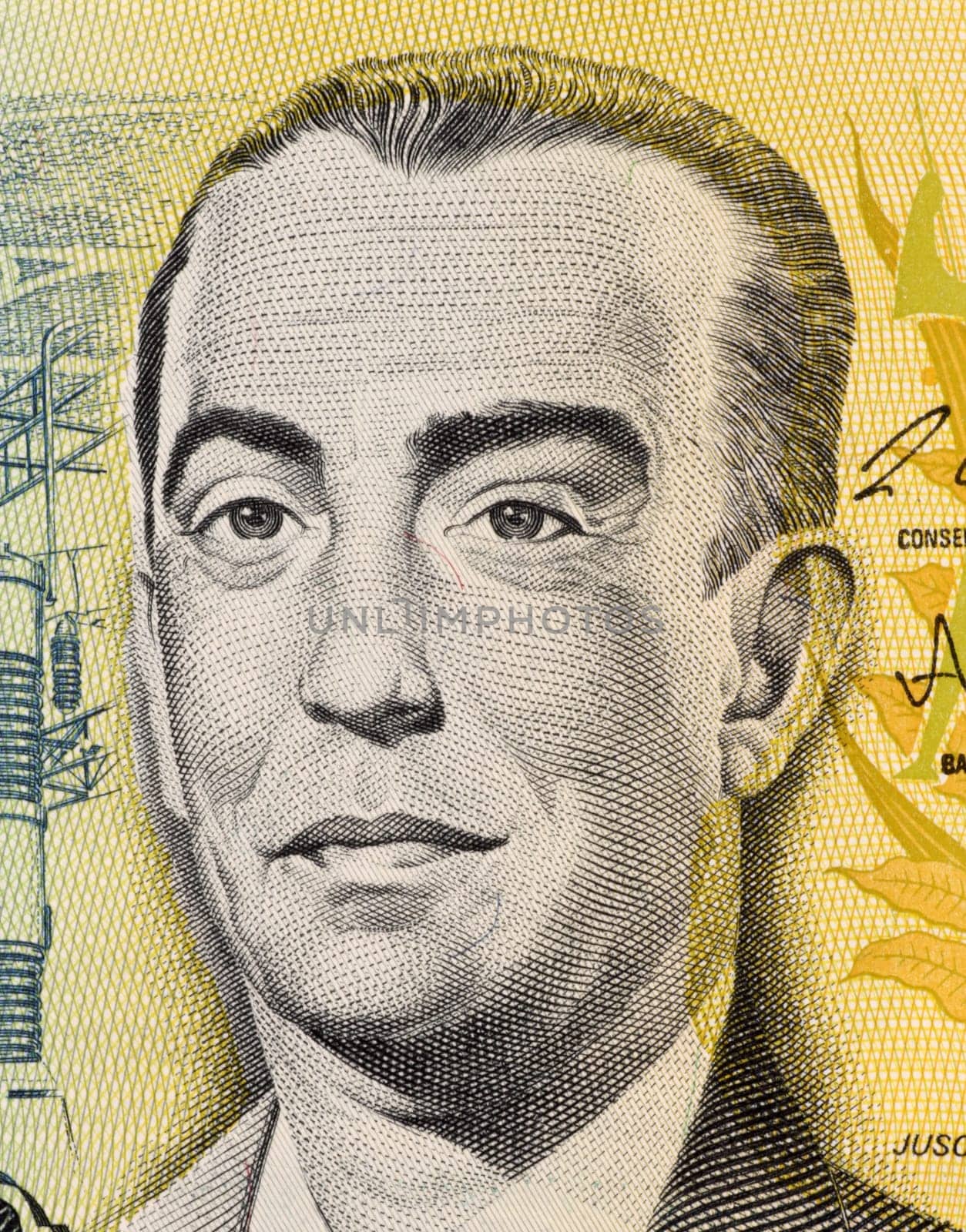 Juscelino Kubitschek on 100 Cruzados 1987 Banknote from Brazil. President of Brazil during 1956-1961. He managed economic prosperity and political stability.