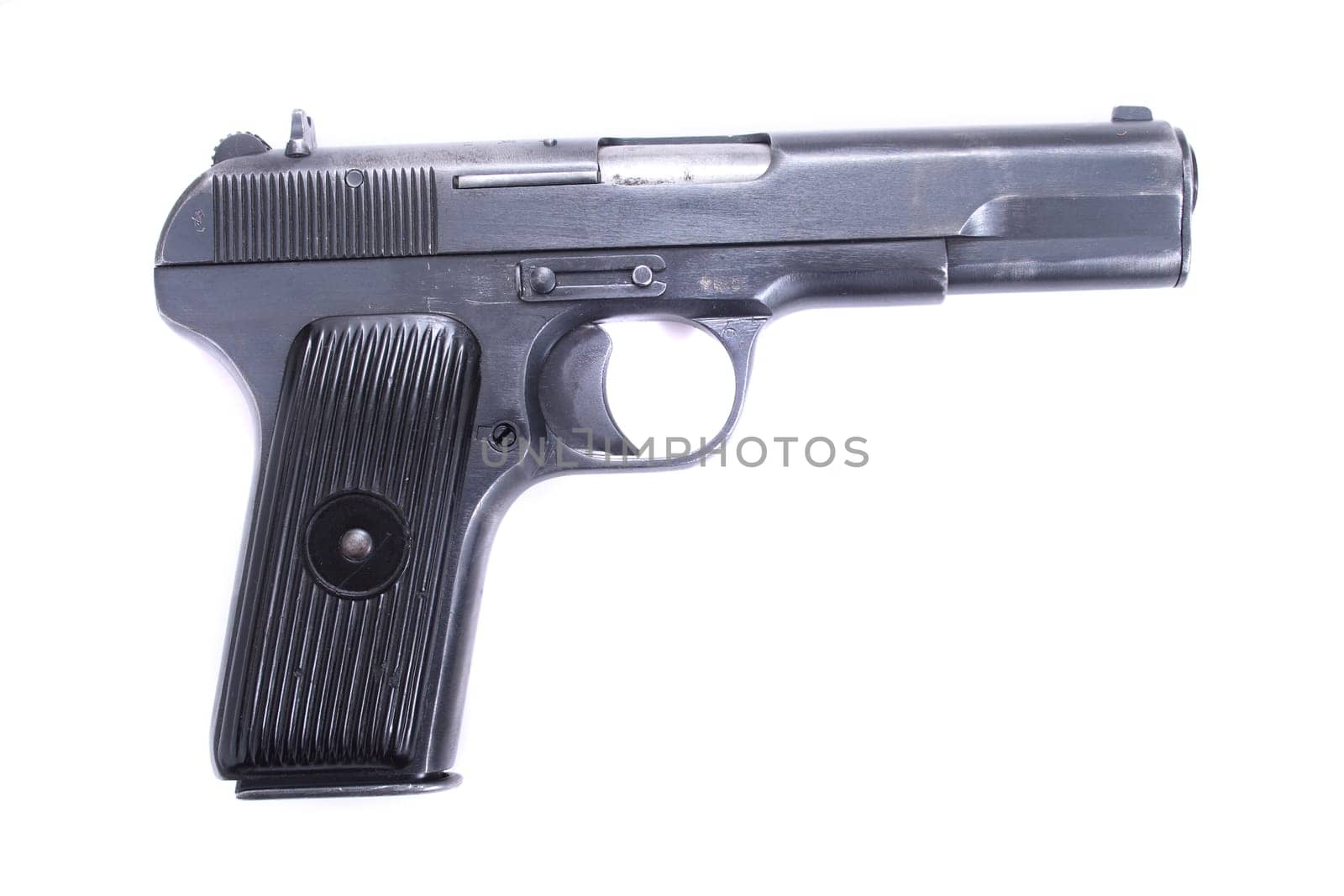 hand gun isolated on the white background