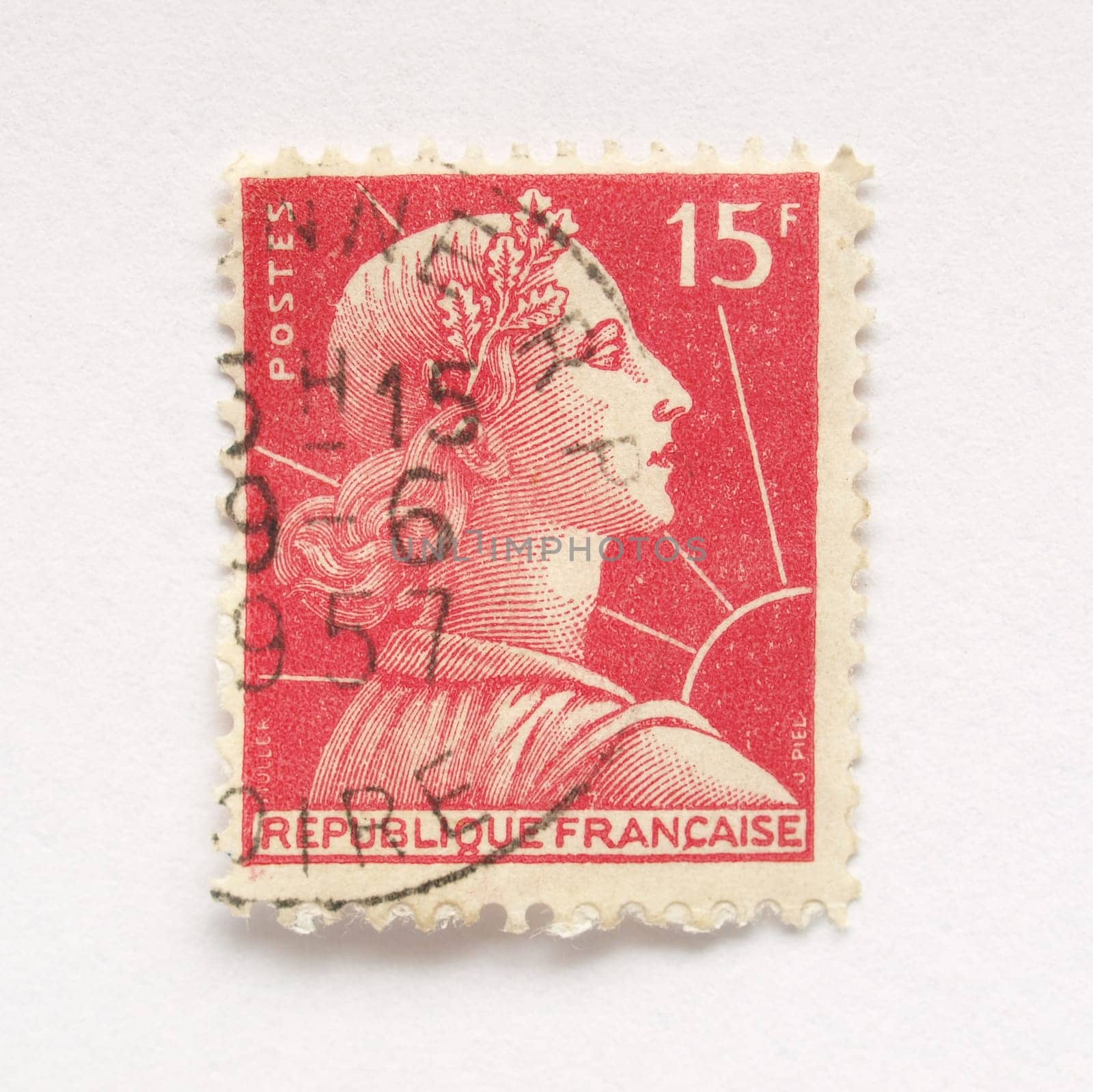 French stamp from France (in European Union)