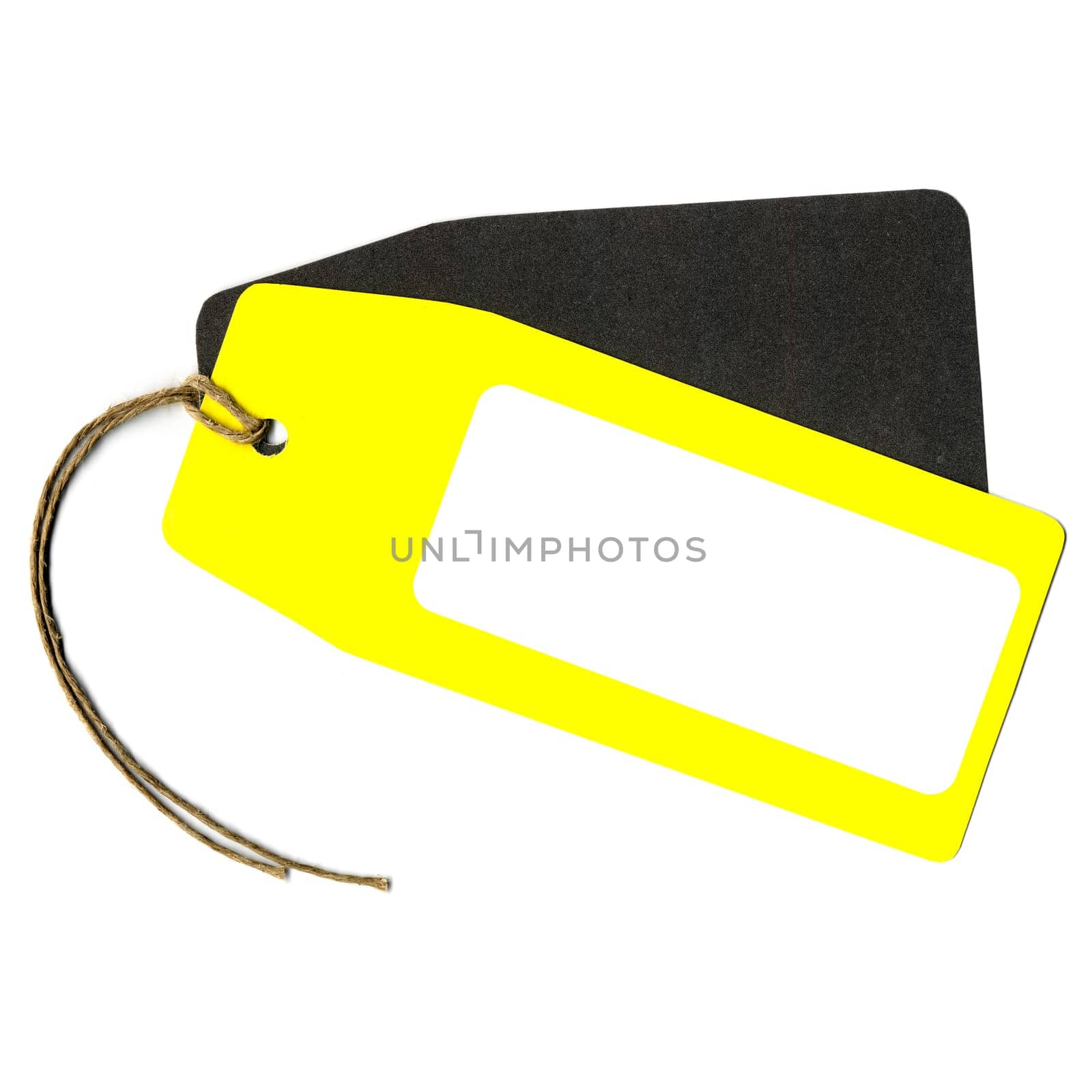 Price tag or address label with string
