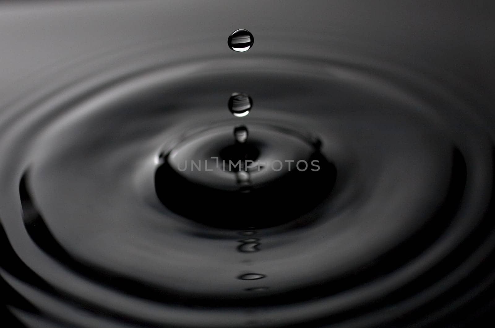 drips that are creating ripples in the water surface