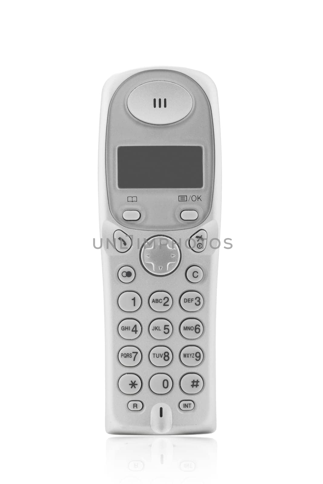 wireless dect phone isolated on a white background