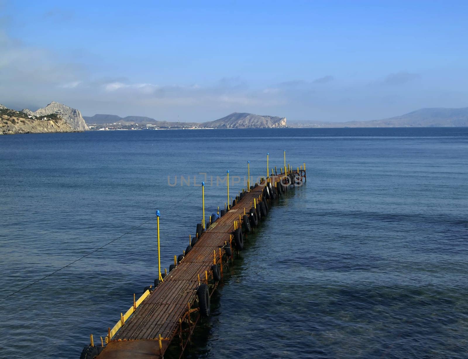 Mooring in sea. Black Sea. Novyi Svet. Crimea.