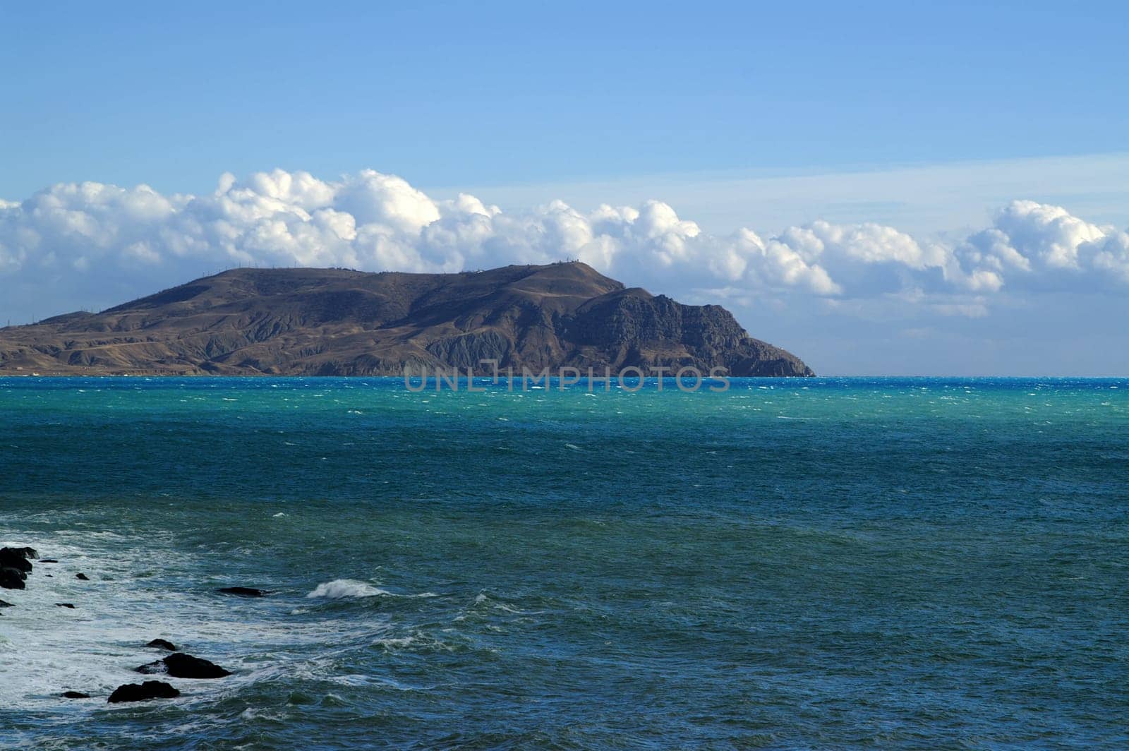 Beautiful seascape. Black Sea. Crimea.