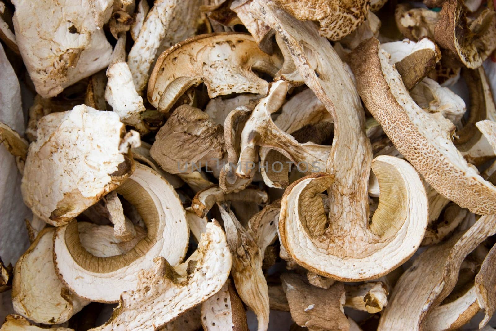 photo of sliced dry mushrooms for gastronomy