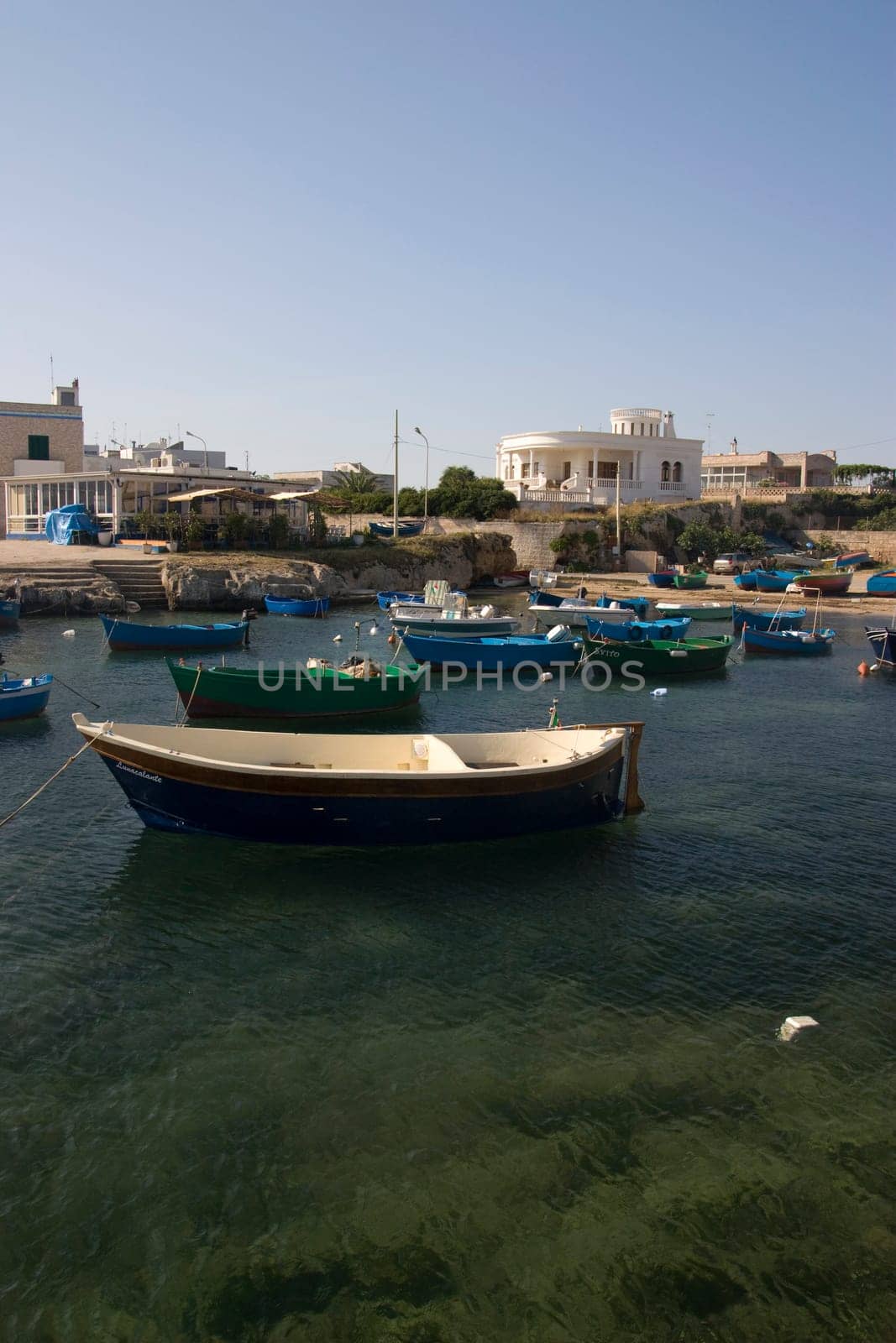 photo of a little boat in the sea for fishing