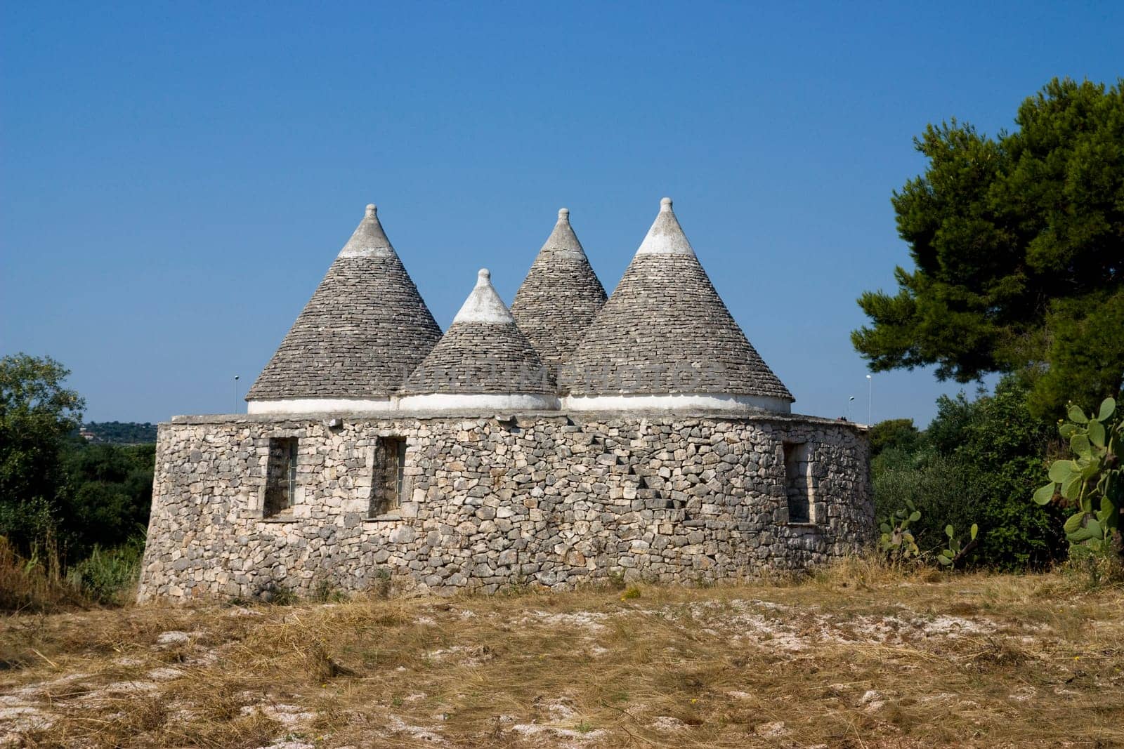 Photo of a typical historic stone building from the south of italy