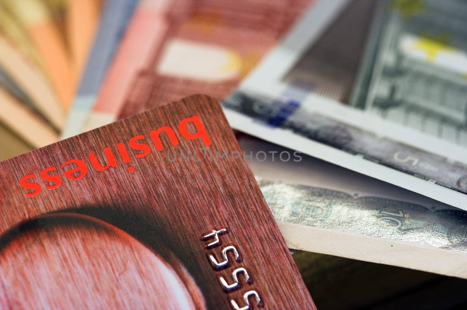 credit card and bills close up