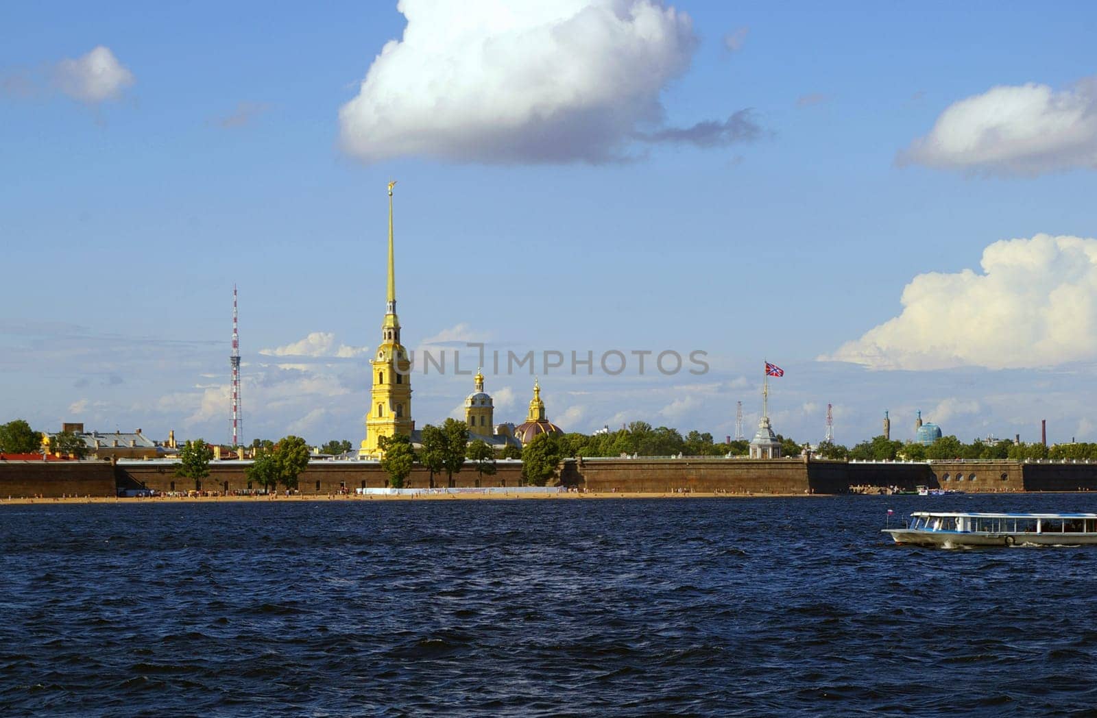 The Peter and Paul Fortress in a sunny day