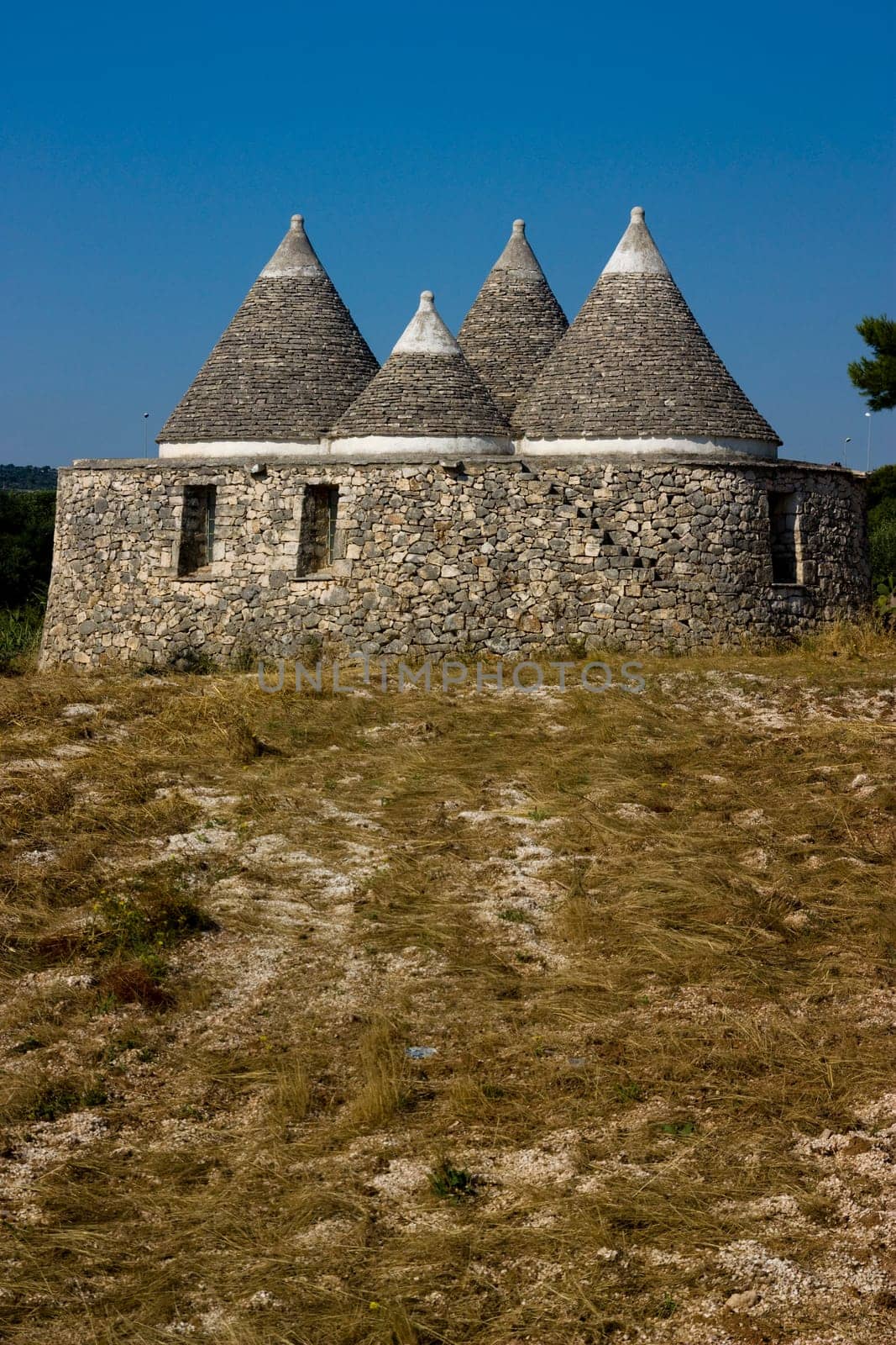 Photo of a typical historic stone building from the south of italy