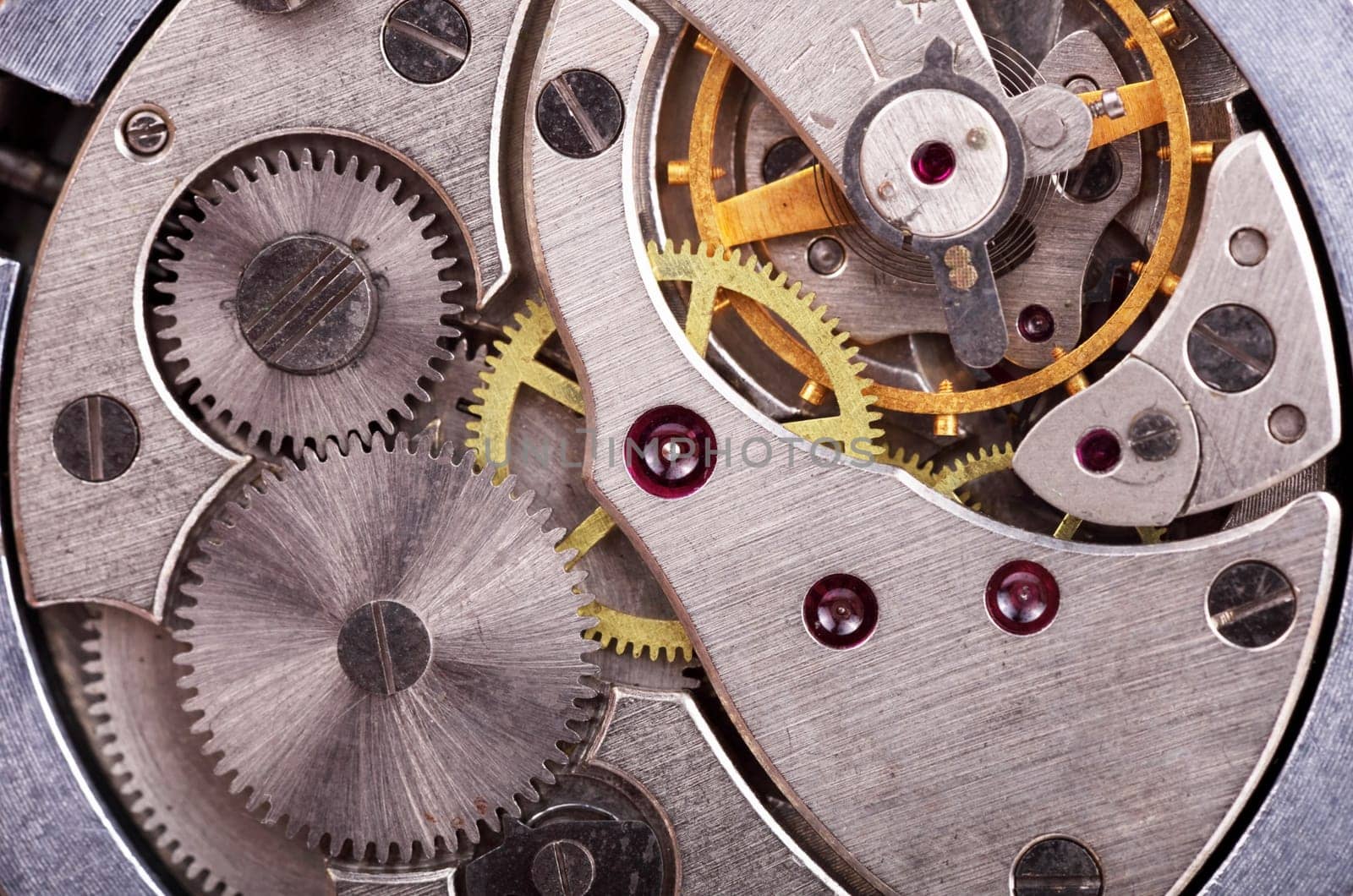 inside of old clock