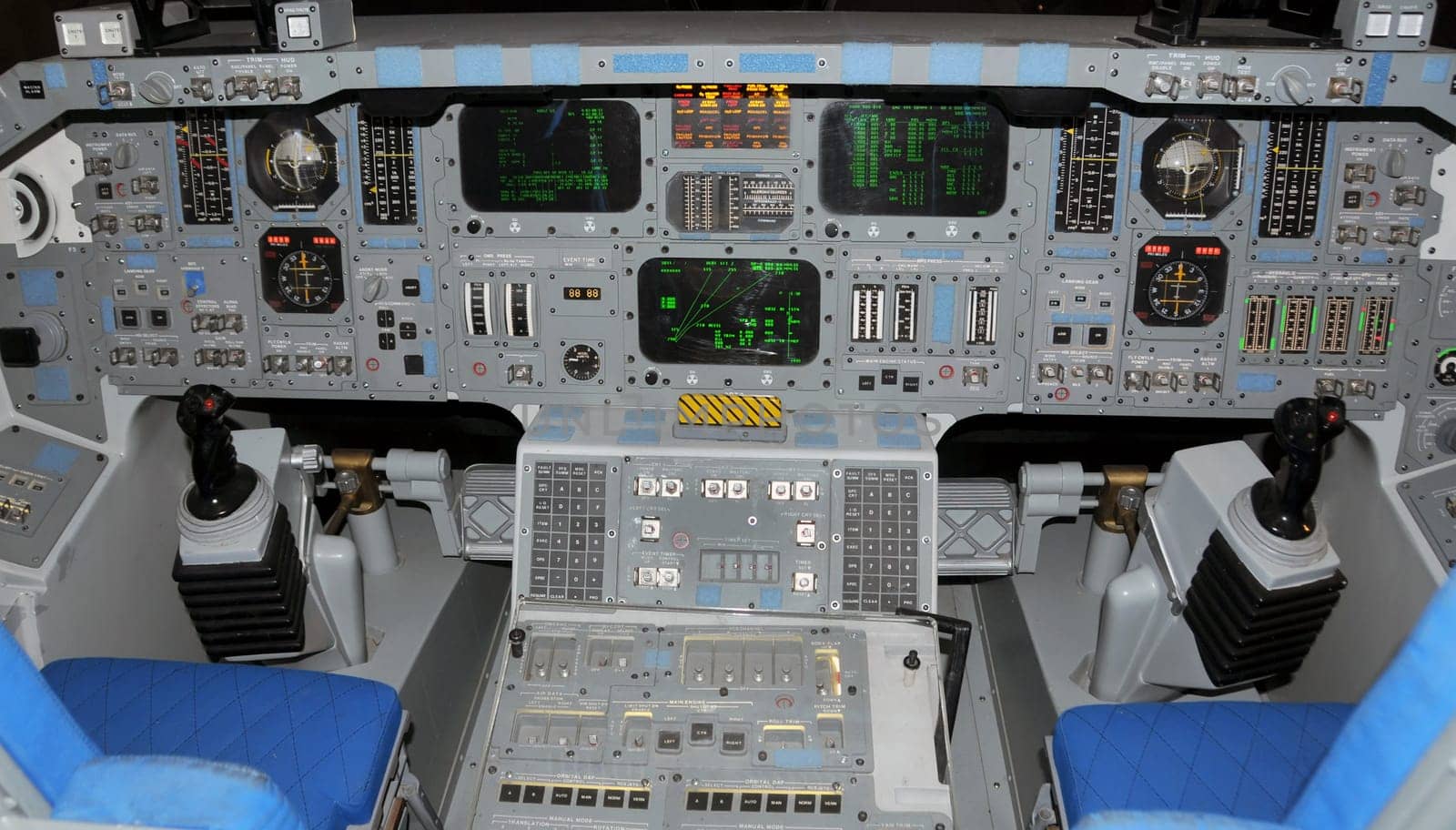 Cockpit view of the Space Shuttle